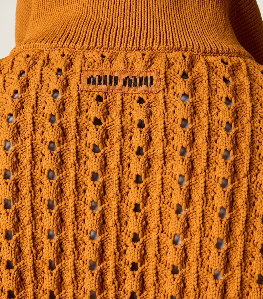 Miu Miu Womens Technical Zip-Up Cardigan Image 6