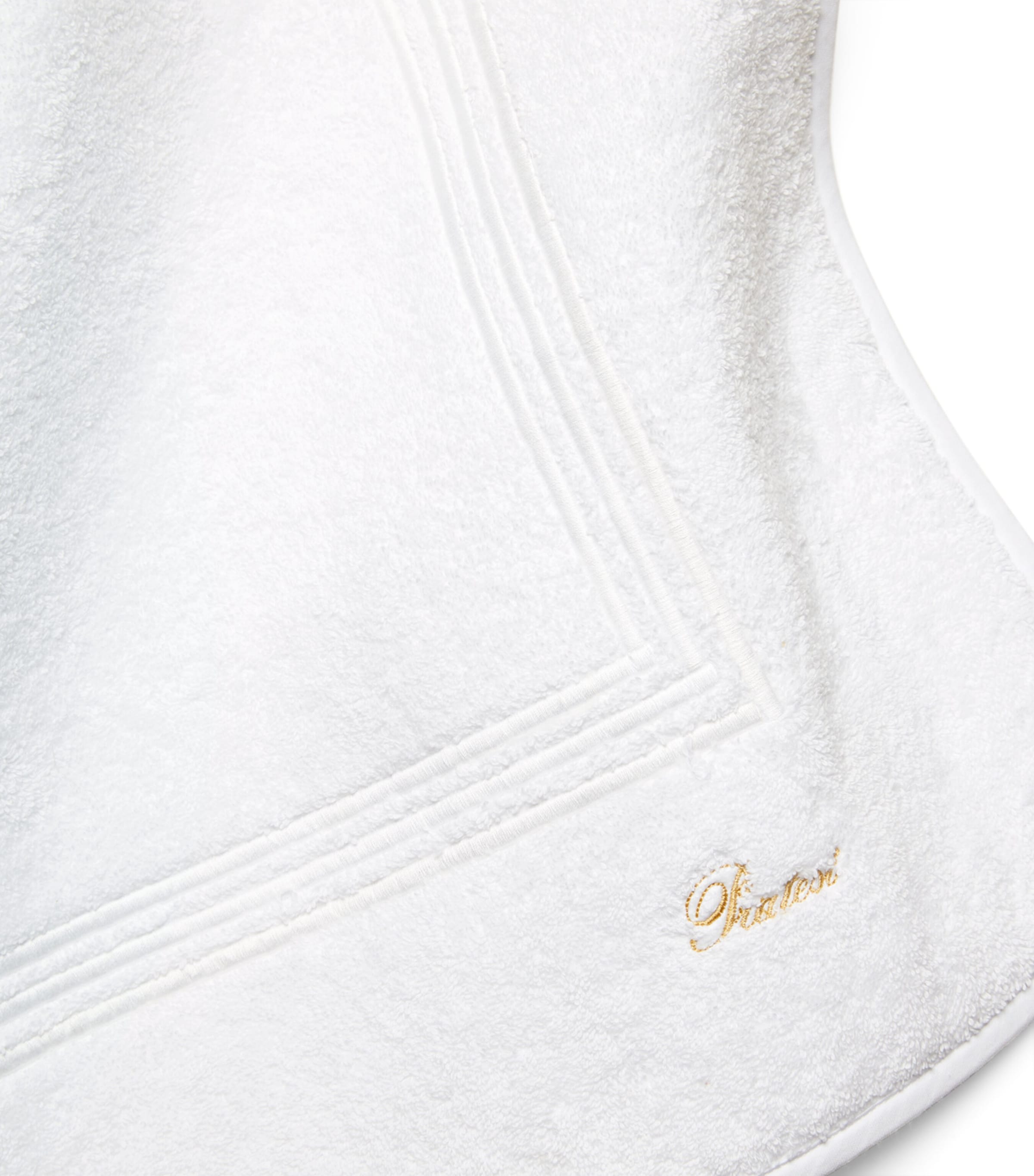 Tre Righe Bath Mat (50cm x 90cm) WHITE/WHITE Image 3