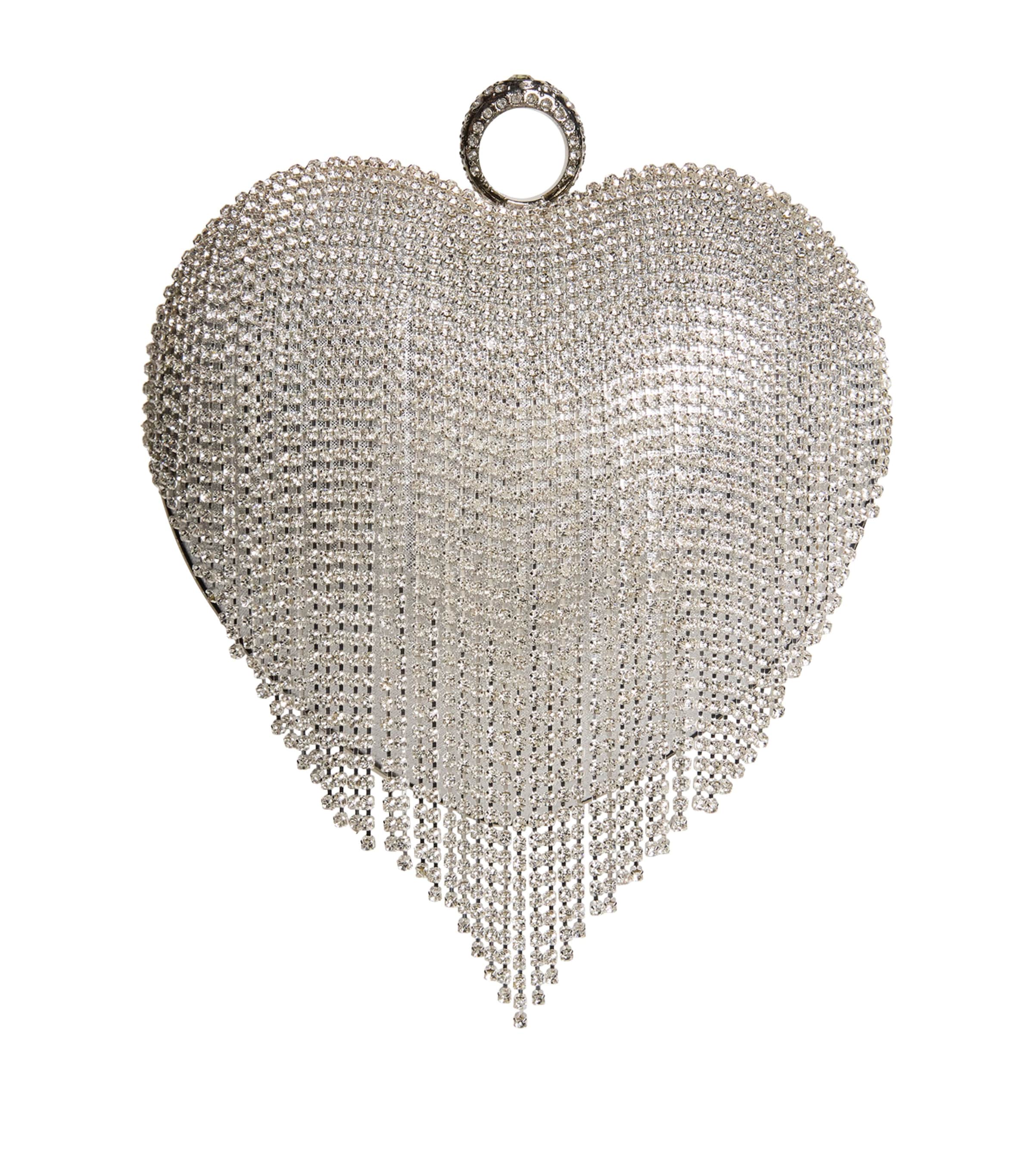 Tassel Heart Top-Handle Bag S-SILVER Image 1