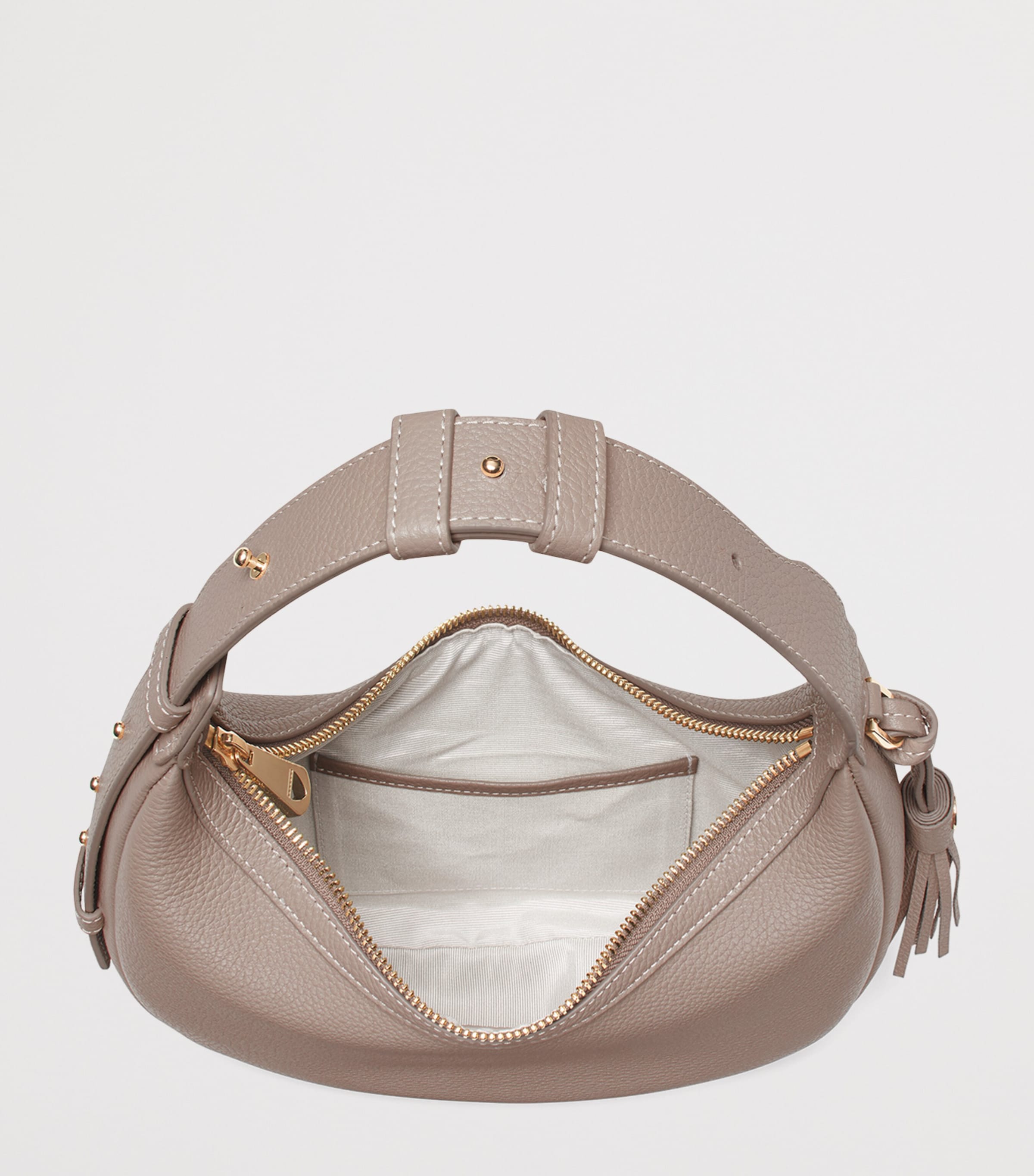 Aspinal Of London Mini Soho Crescent Shoulder Bag Moleskin Image 6