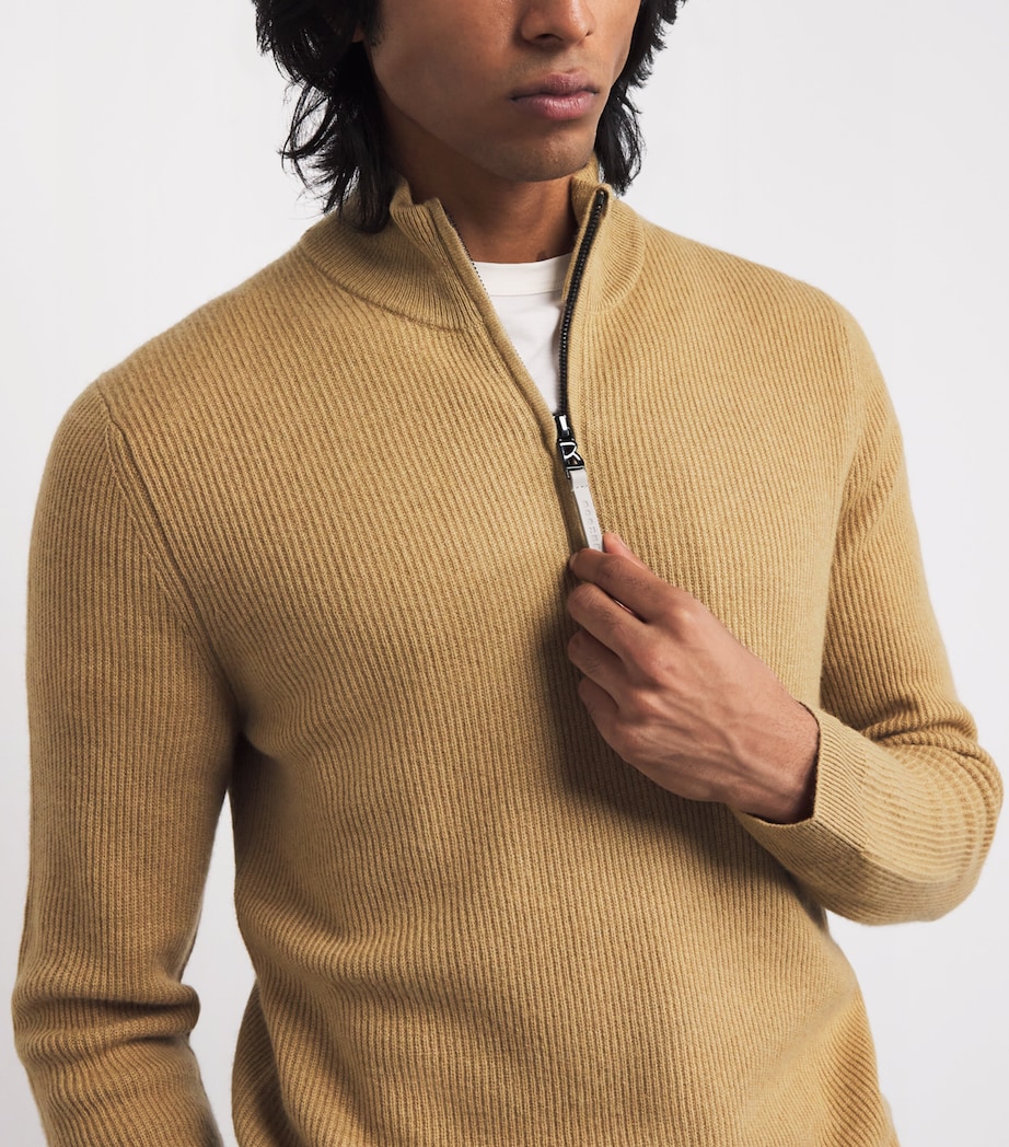 Derek Quarter-Zip Sweater 805-WET SAND Image 6
