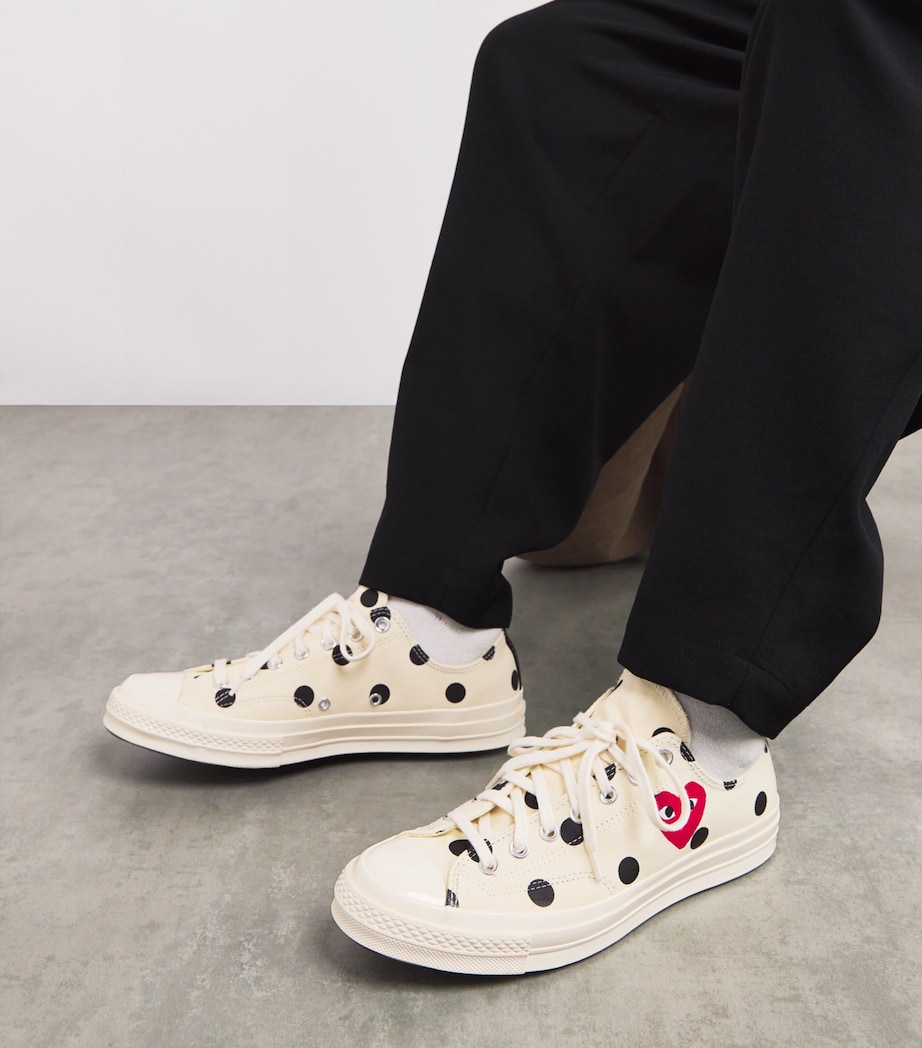 x Converse Polka Dot Heart Chuck Taylor All Star '70 Low-Top Sneakers OFF WHITE Image 2
