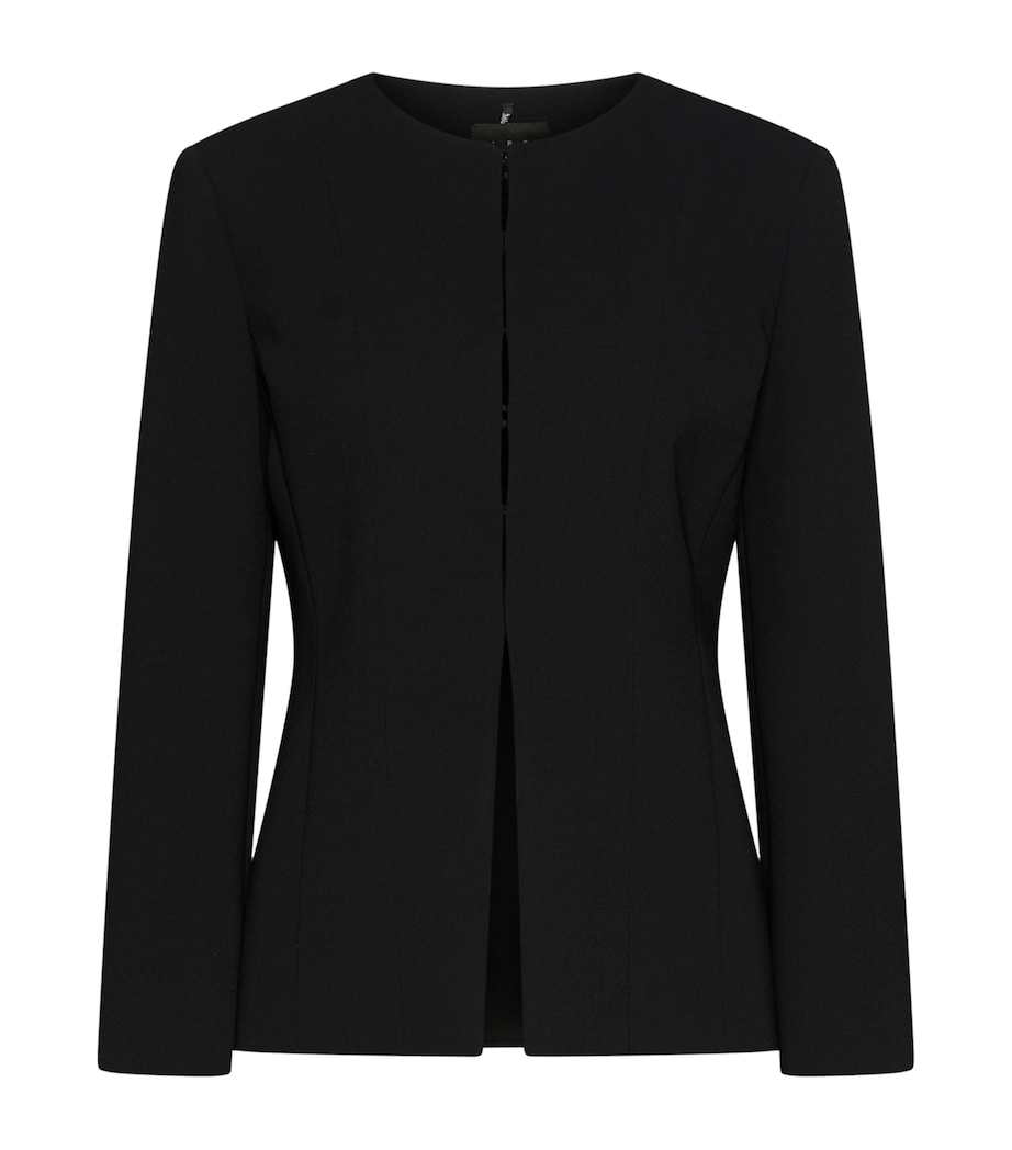 Marella Womens Round-Collar Blazer Black Image 1