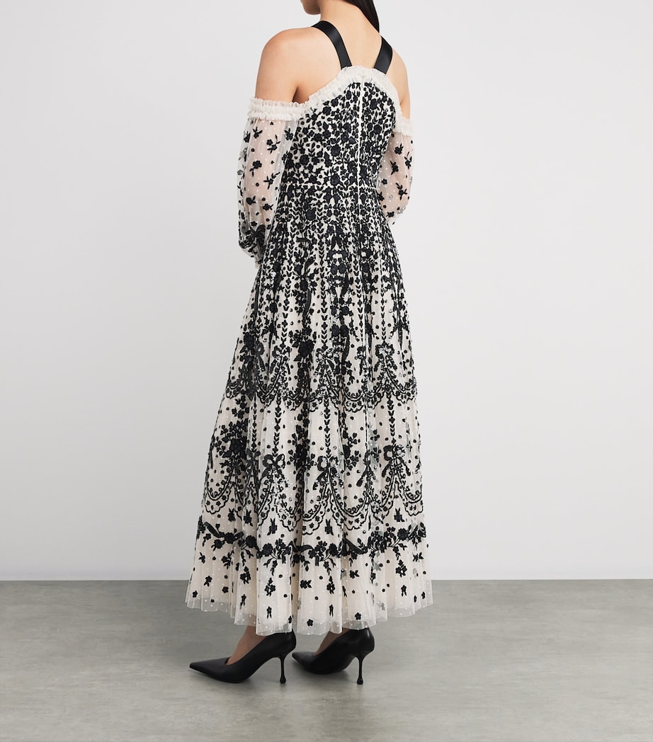 Off-The-Shoulder Adeline Maxi Dress CREAM/GRAPHITE Image 3
