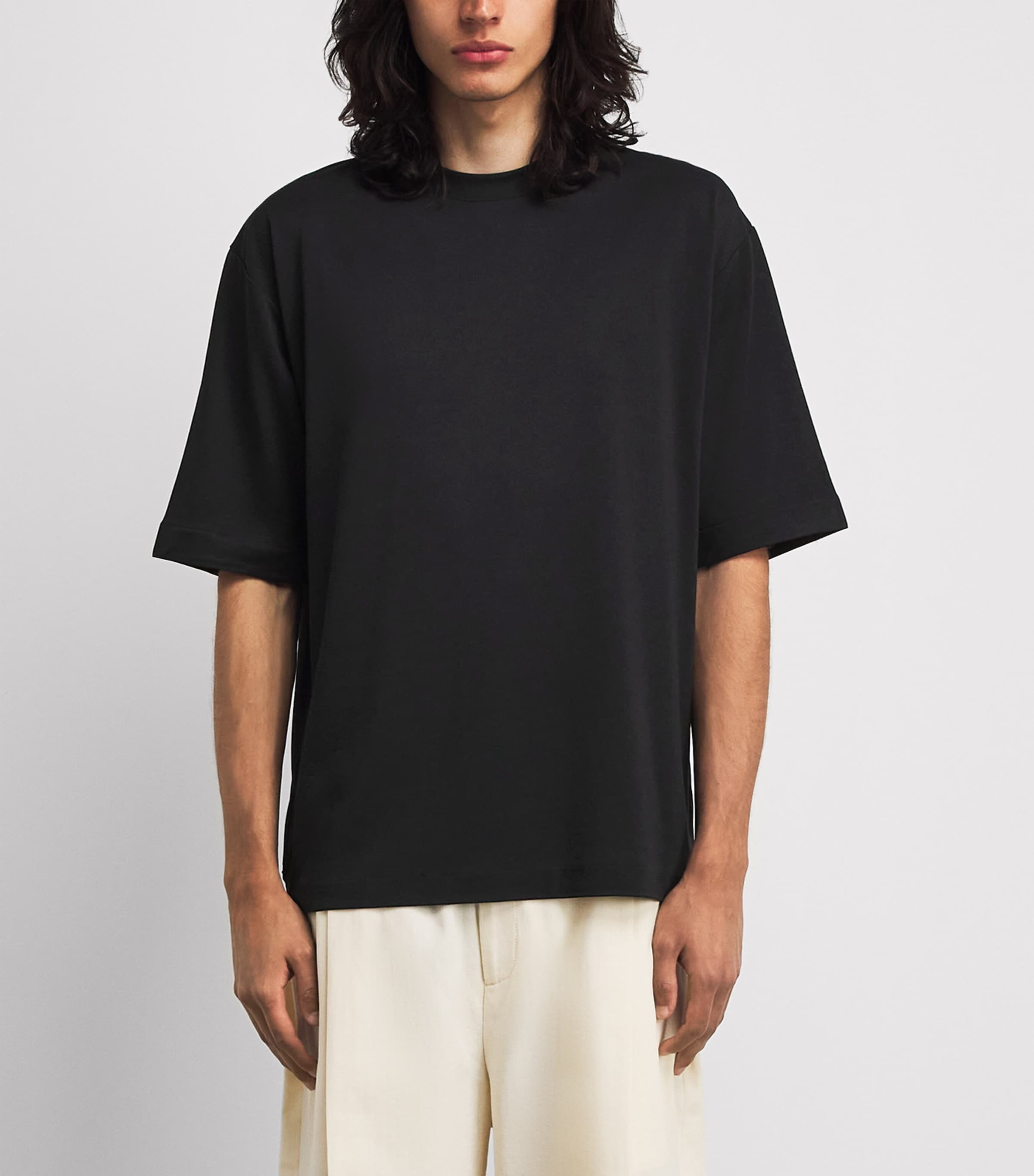 Jacquemus Mens Cotton Rond Carré T-Shirt Black Image 4