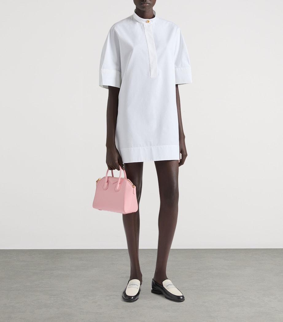 Mini Leather Antigona Top-Handle Bag FLAMINGO Image 2