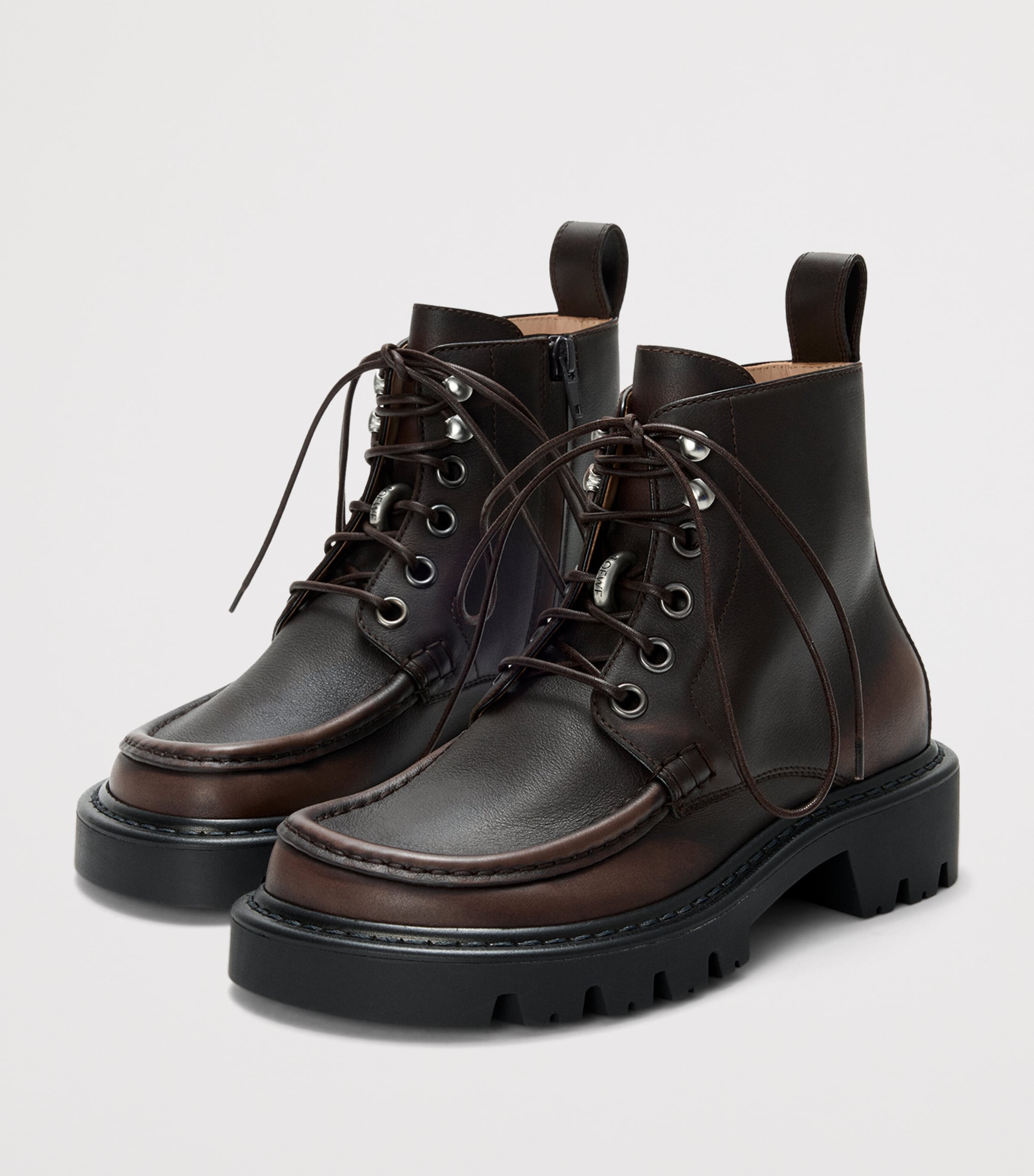Calfskin Sierra Combat Boots 40 DARK BROWN Image 3