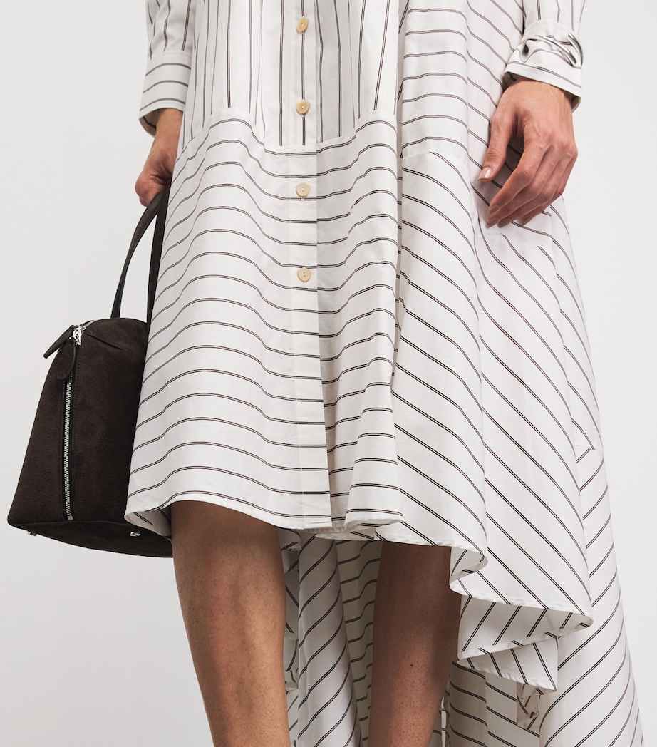 Palmer//Harding Womens Cotton Stripe Prosperity Midi Dress Brown Cttn Dbl Strip Image 5