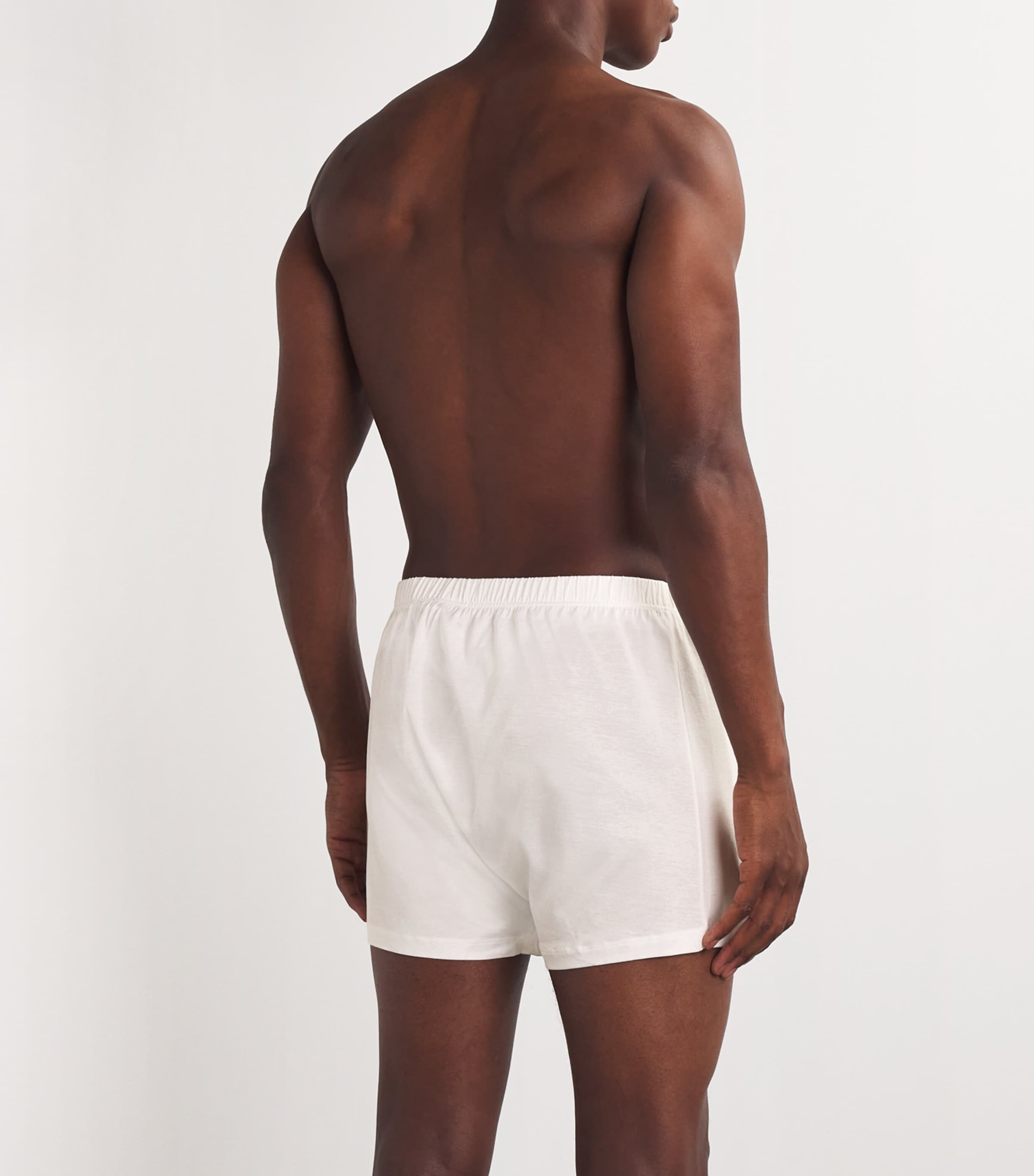 Cotton Boxer Shorts 101 WHITE Image 3
