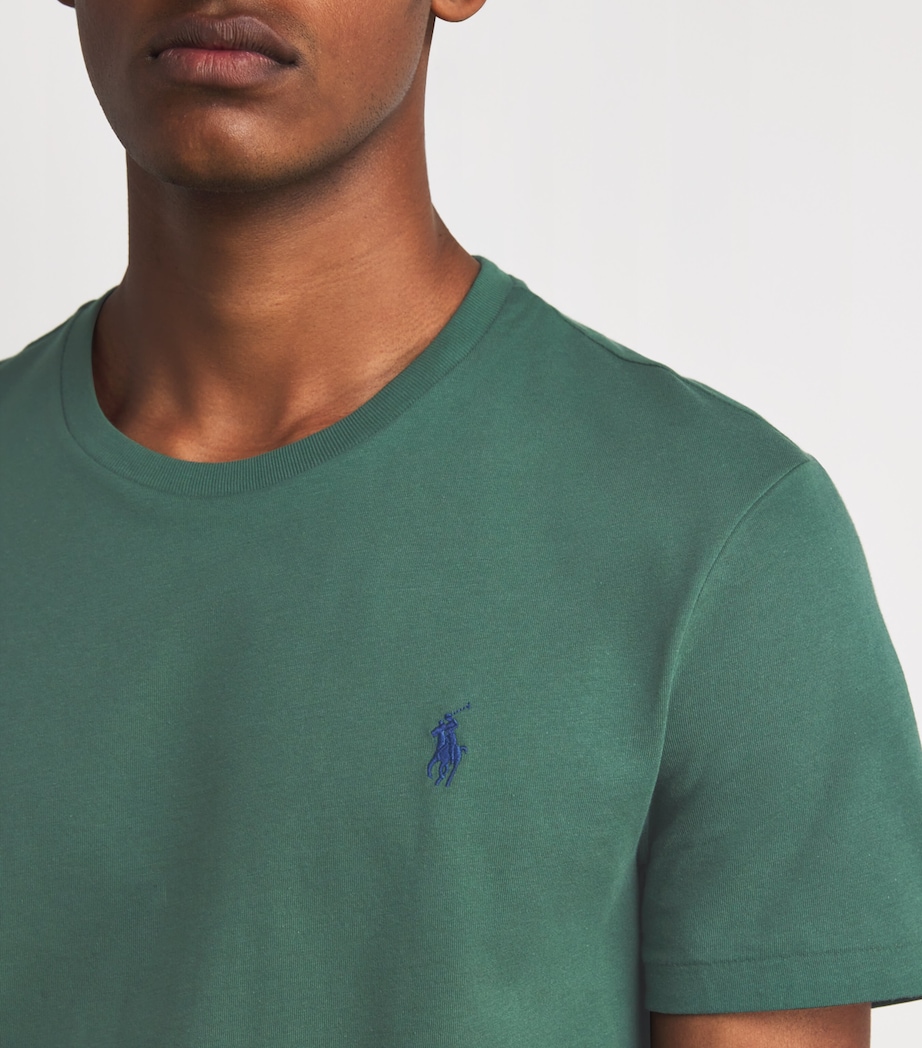 Cotton Custom-Fit Logo T-Shirt GREEN Image 6