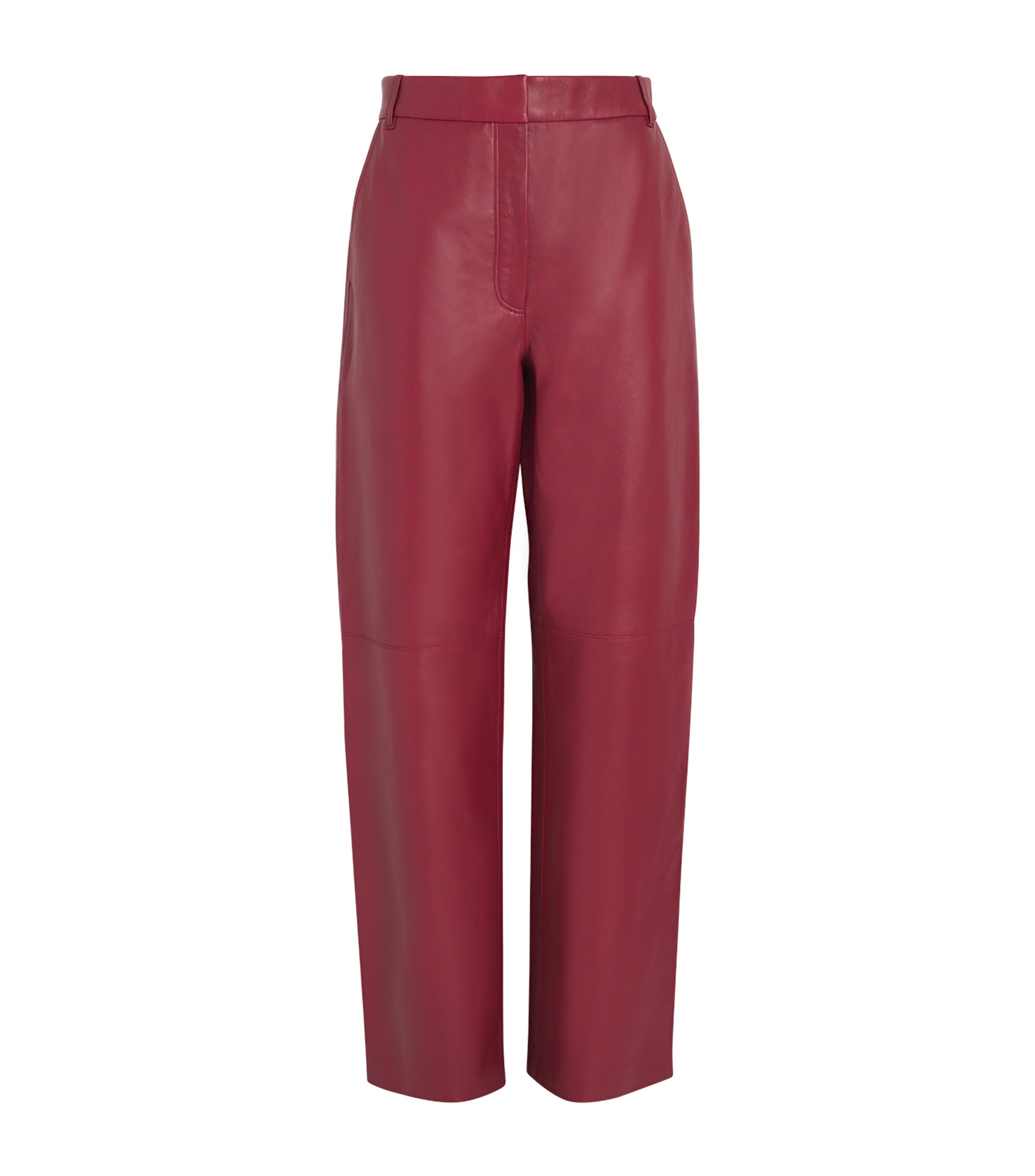 CAMILLA AND MARC Womens Leather Selita Trousers Garnet Red Image 1