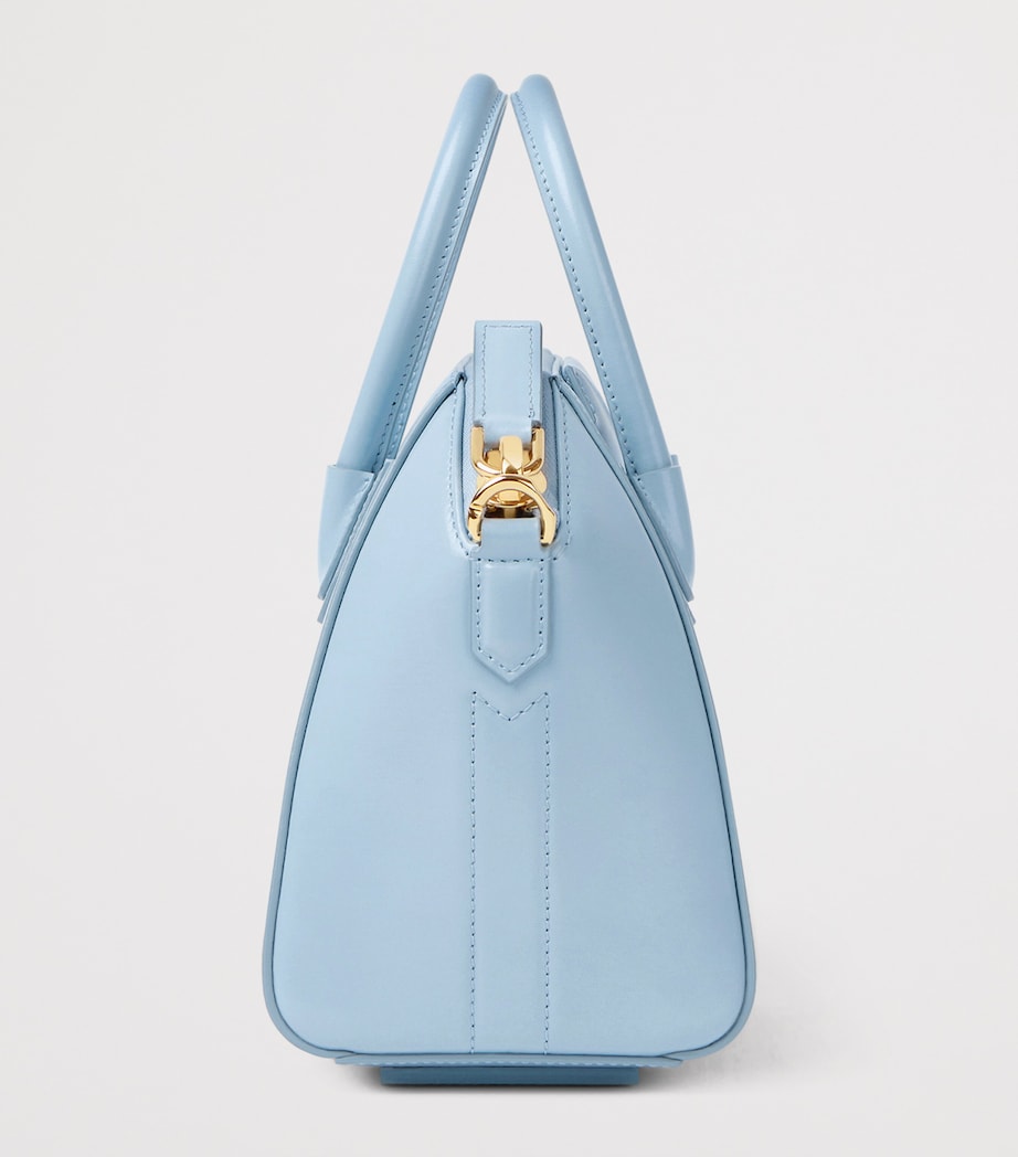 Mini Leather Antigona Top-Handle Bag LIGHT BLUE Image 3
