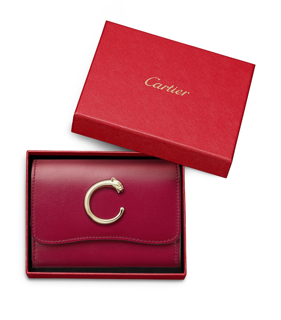 Cartier Calfskin Panthère de Cartier Mini Wallet Red Image 6