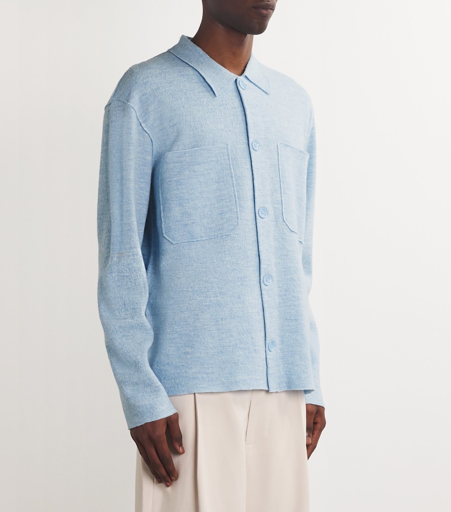 Boiled Merino Jonas Overshirt POWDER BLUE 201 Image 3