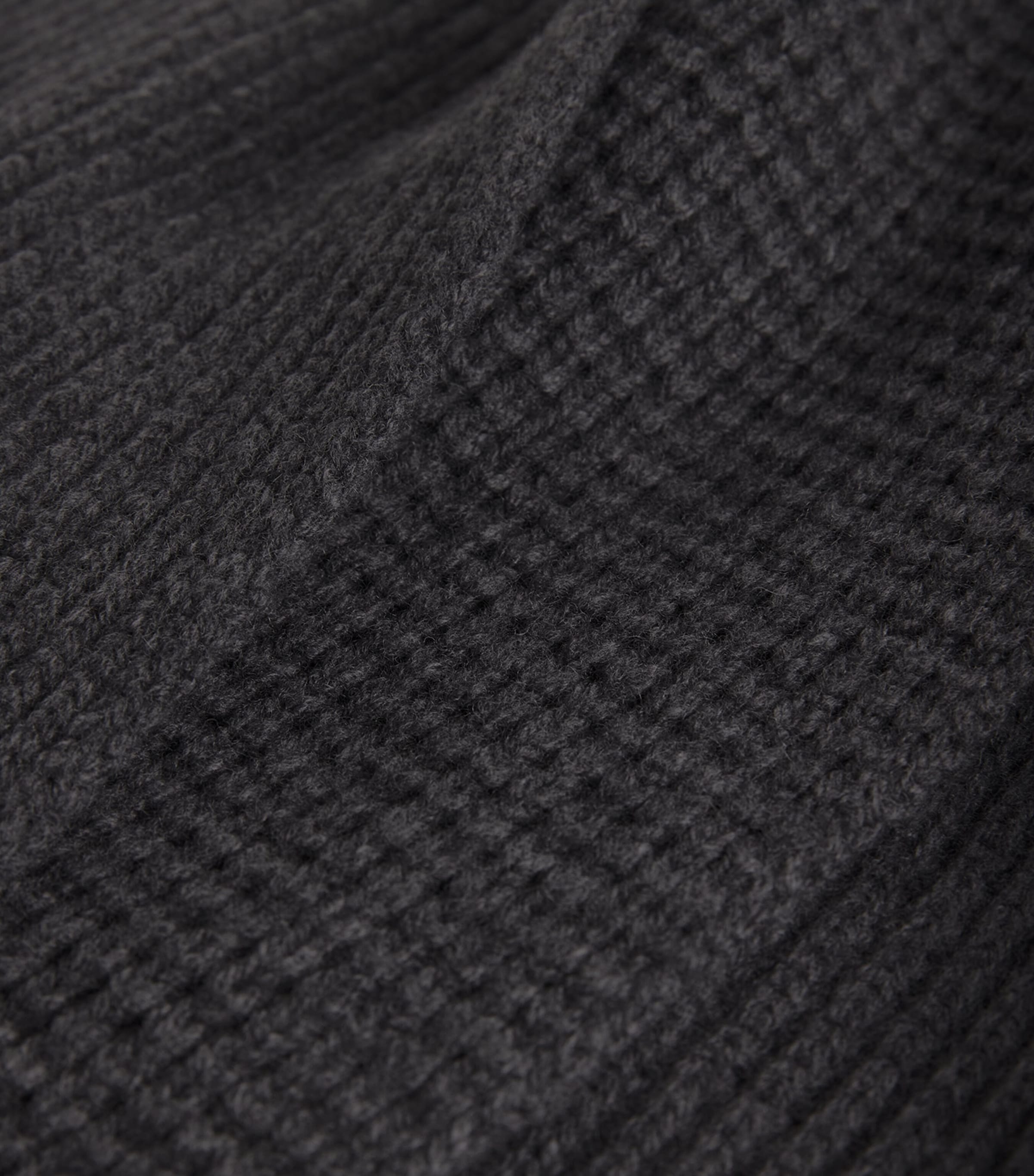 Wool-Cashmere Waffle Scarf GYAD CHARCOAL MELANG Image 5