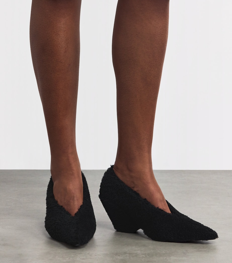 Shearling Rhys Pumps 80 BLACK Image 2