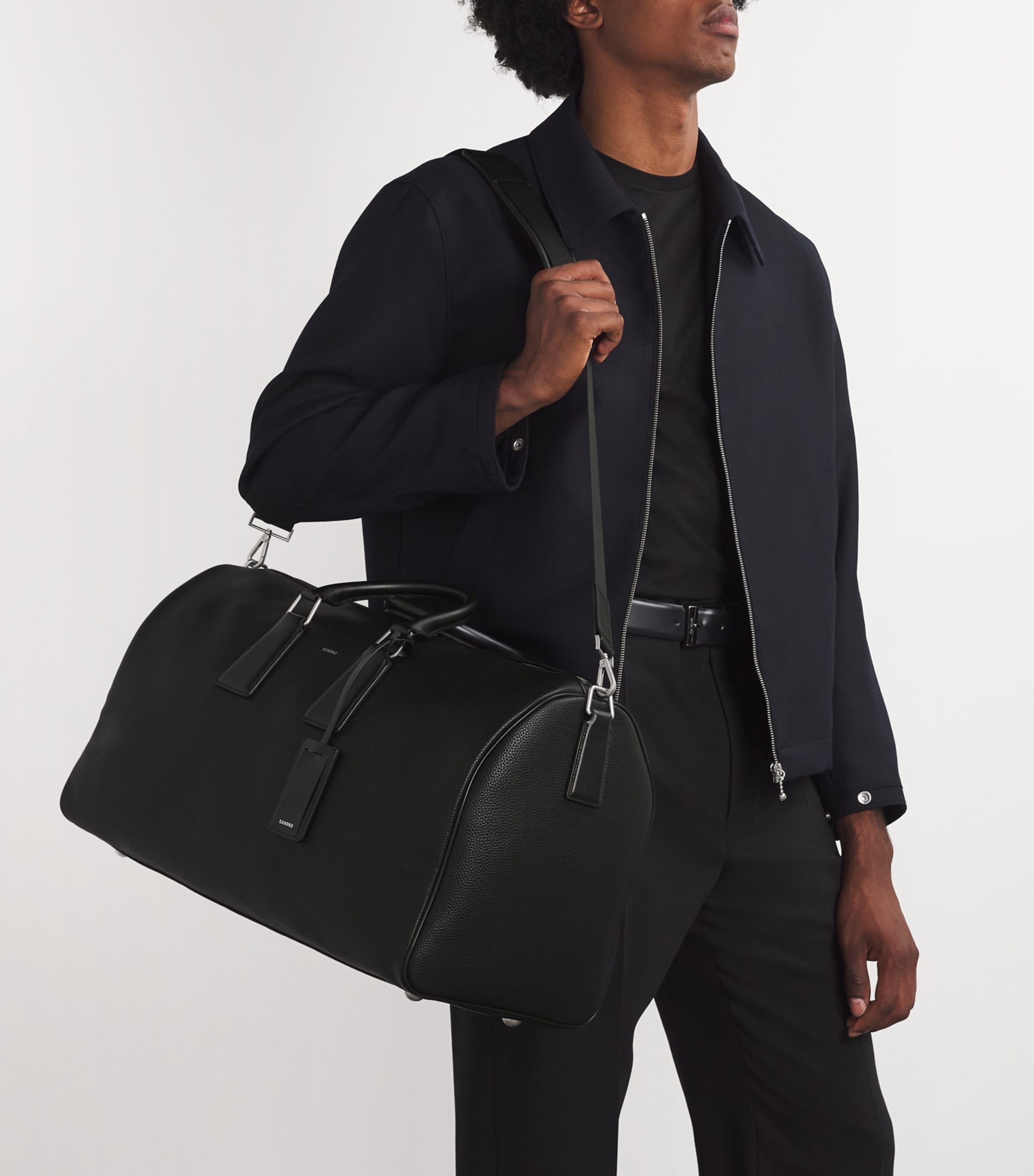 Coated Canvas Weekend Bag BLACK Image 2