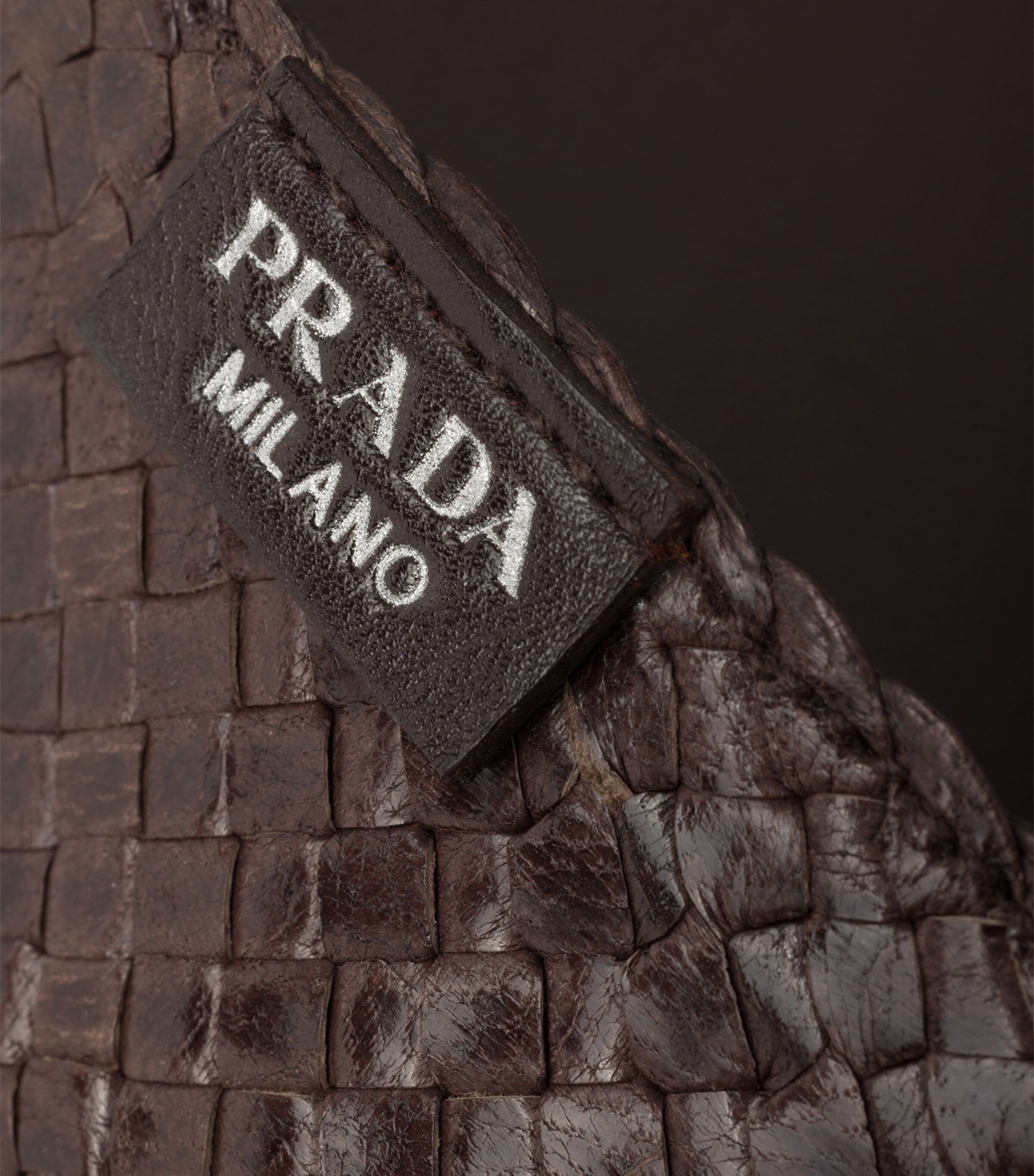 Prada Leather Woven Crisscross Sandals Image 6