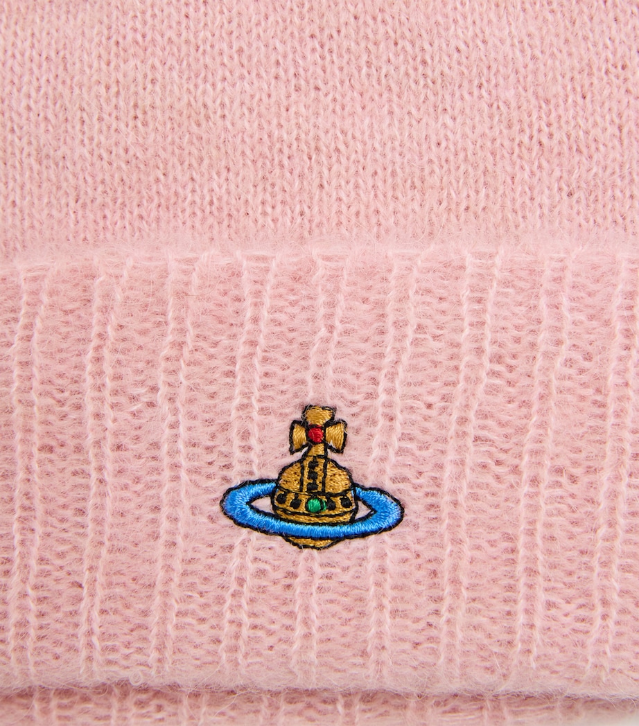Alpaca-Blend Orb Beanie G401 PINK Image 3