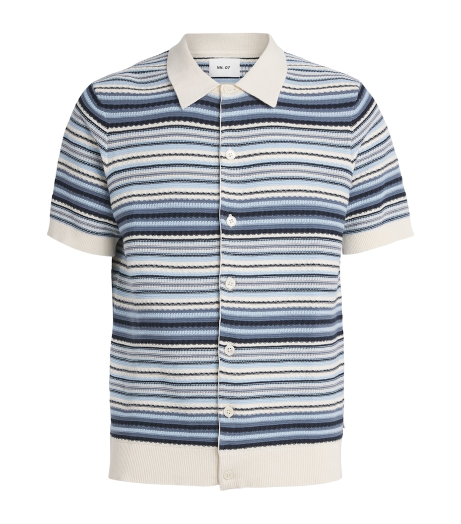 NN.07 Mens Organic Cotton Nolan Cardigan Navy Multi Image 1
