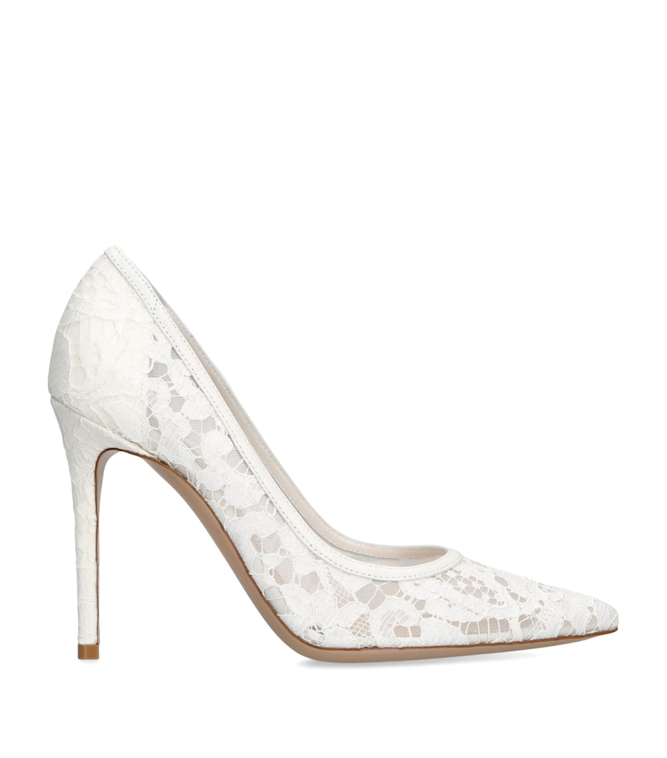 Gianvito Rossi Lace Claudia Pumps 105 White