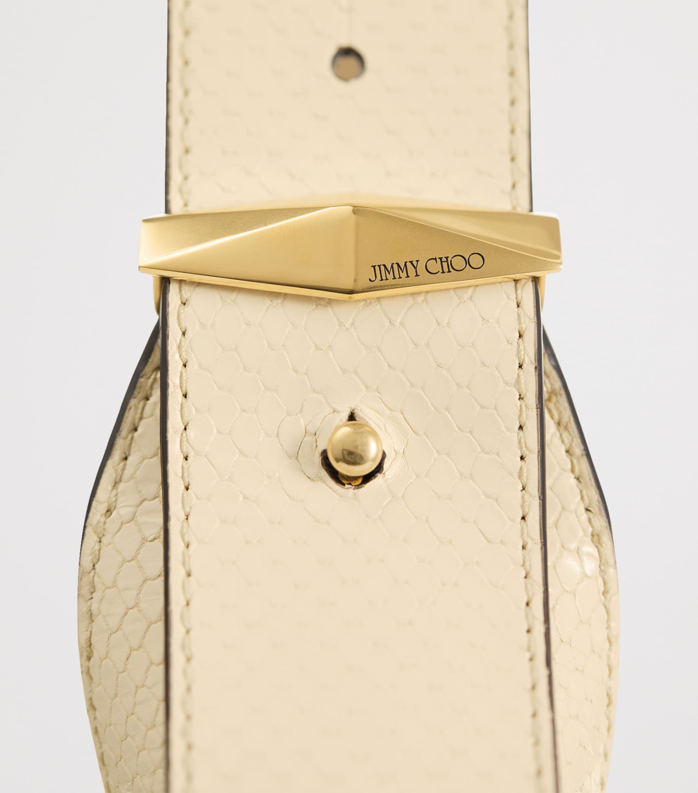 Snake-Print Diamond Shoulder Bag BUTTERMILK/GOLD Image 2