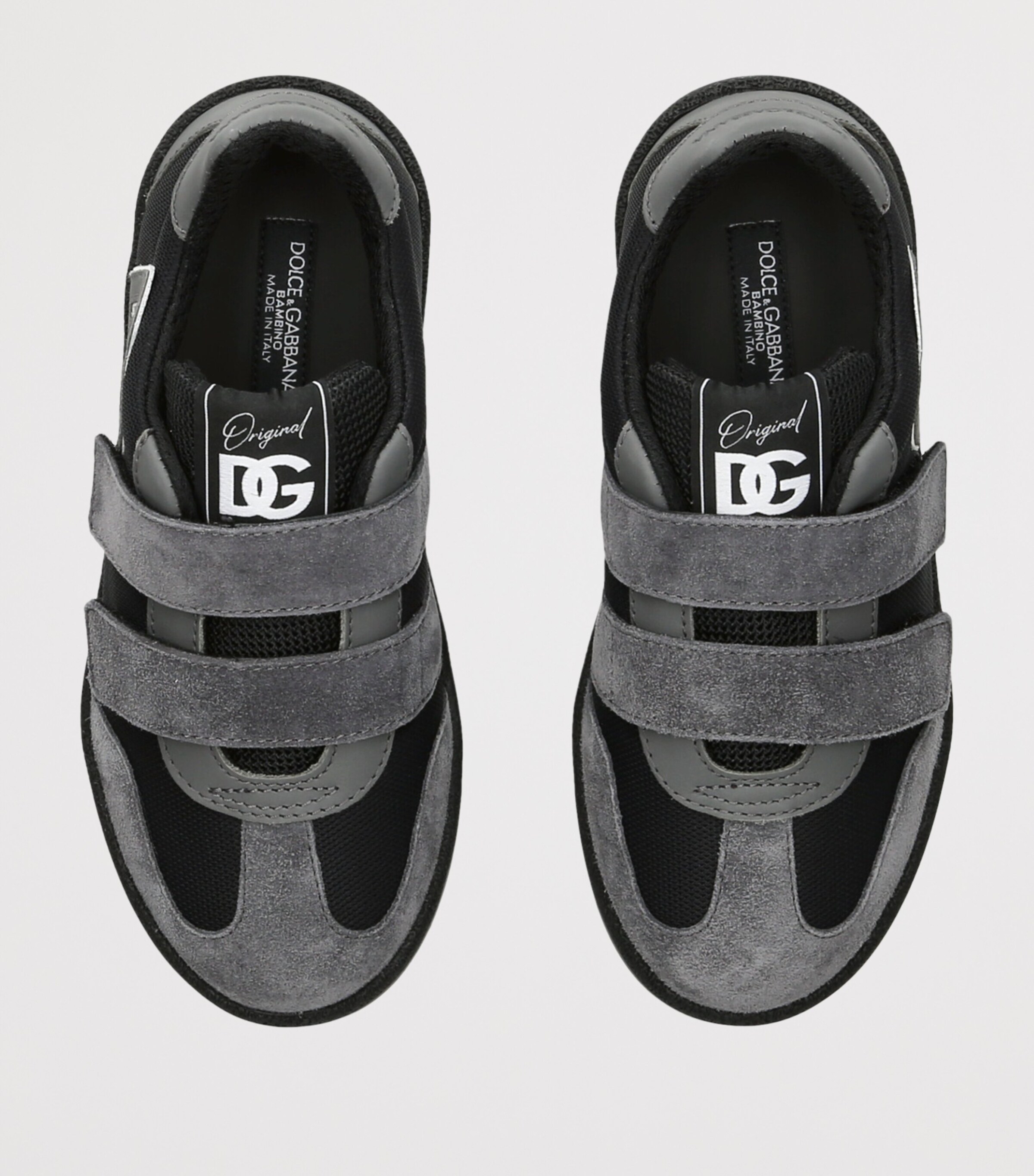 Dolce&Gabbana Kids Suede Logo Sneakers Blk/grey Image 3