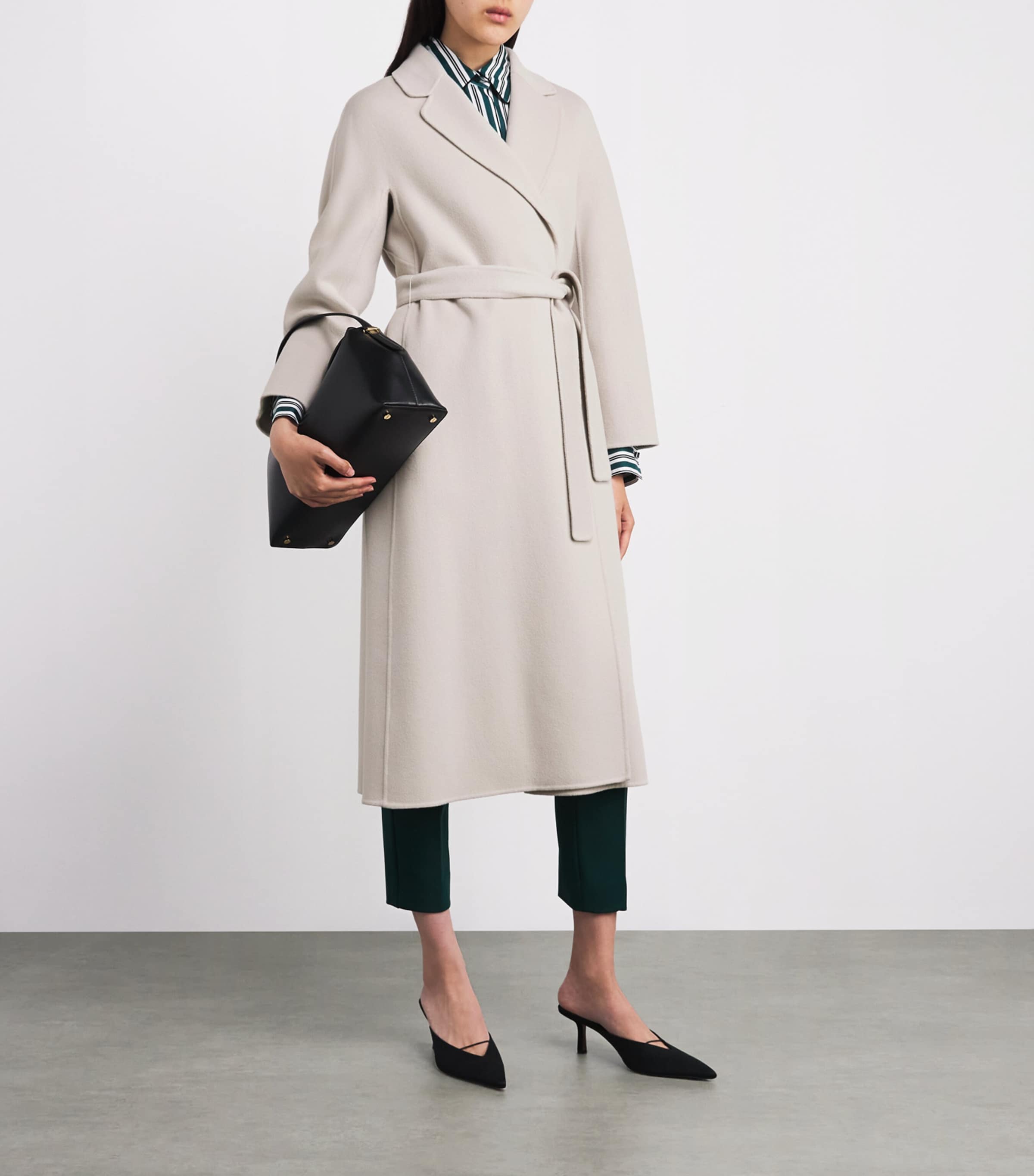 Virgin Wool Wrap Coat ECRU Image 2