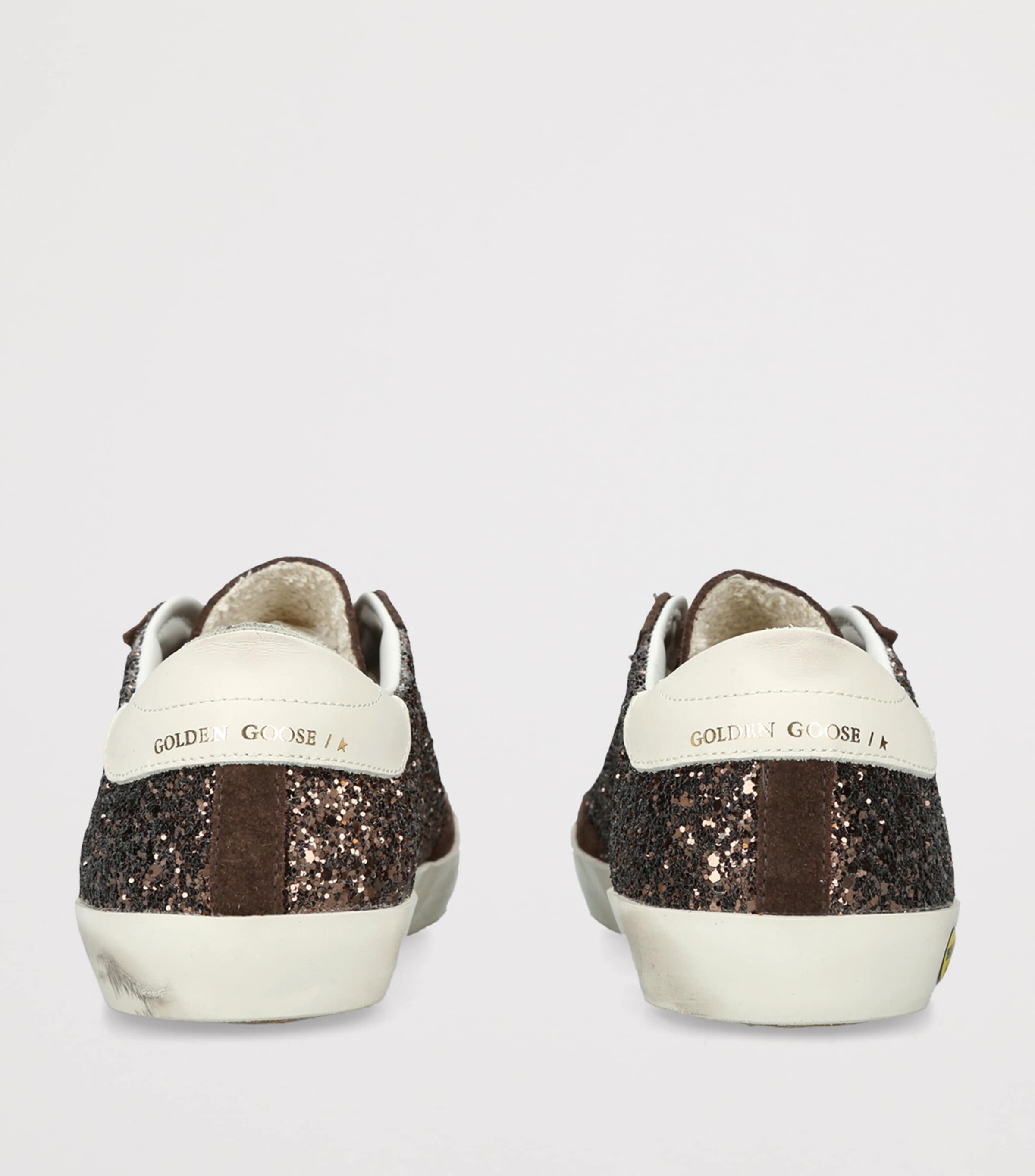 Golden Goose Glitter Super-Star Sneakers Dark Brown Image 4