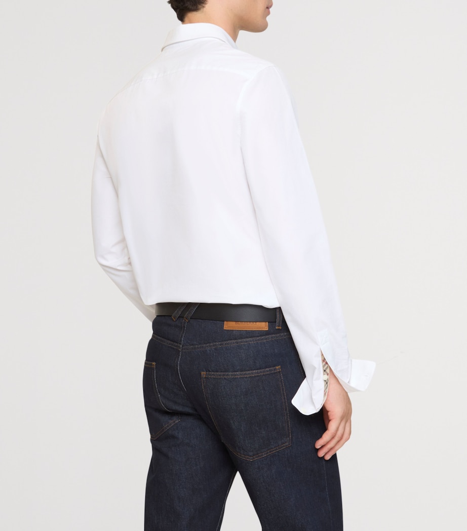 Cotton Poplin EKD-Embroidered Shirt OPTIC WHITE Image 3