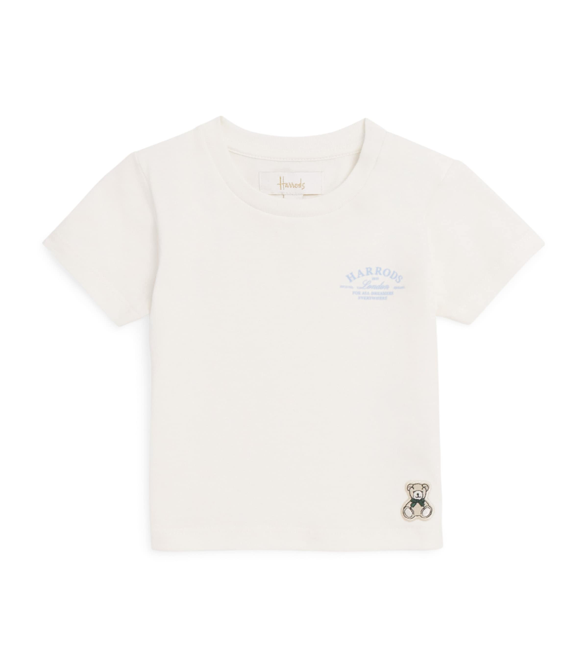 Harrods Cotton Logo T-shirt In Neutral