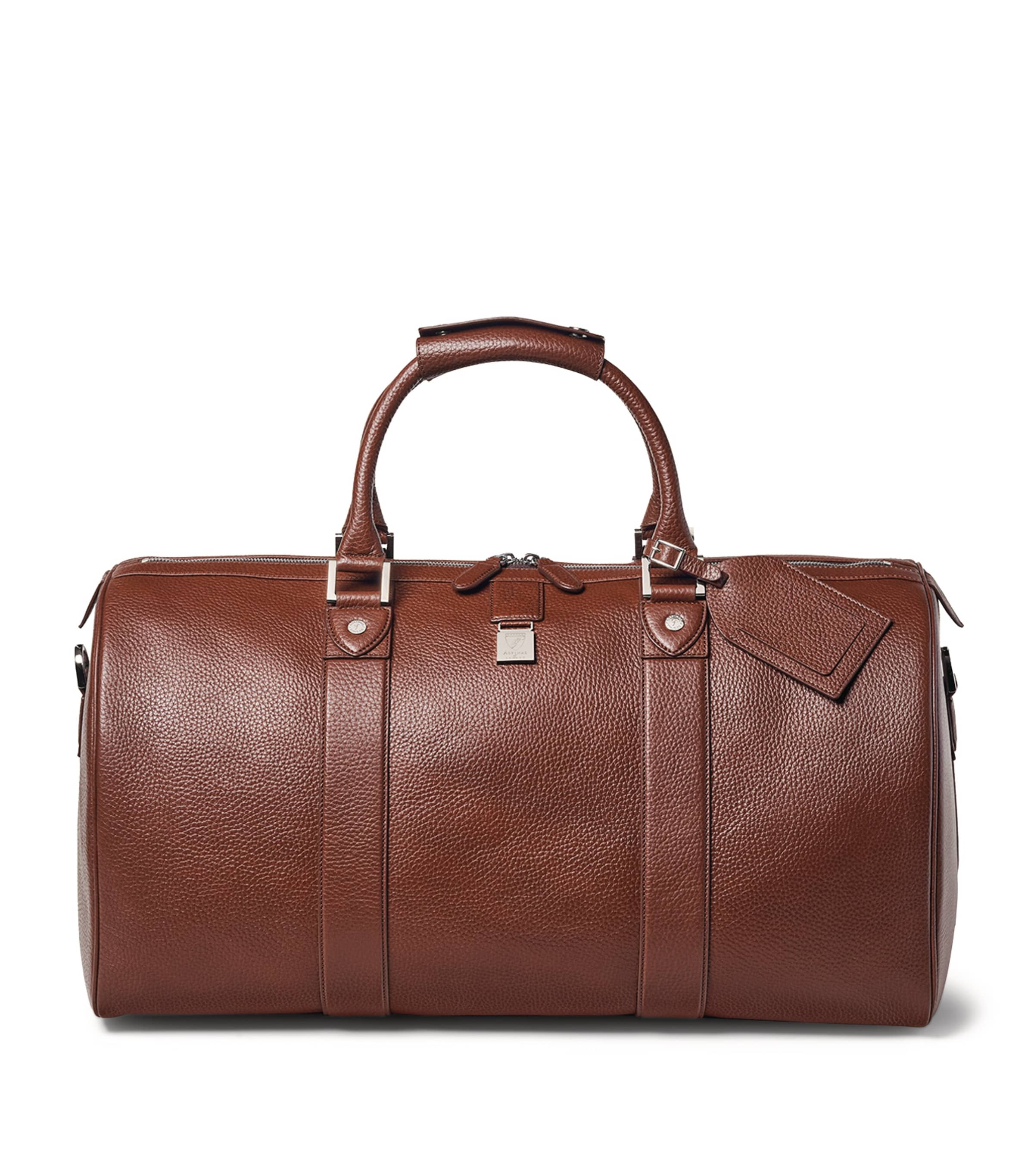 Leather Boston Holdall TOBACCO Image 3