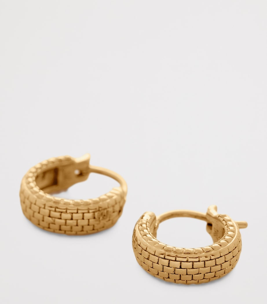 Monica Vinader Gold Vermeil Heirloom Huggie Earrings Gold Vermeil Image 3