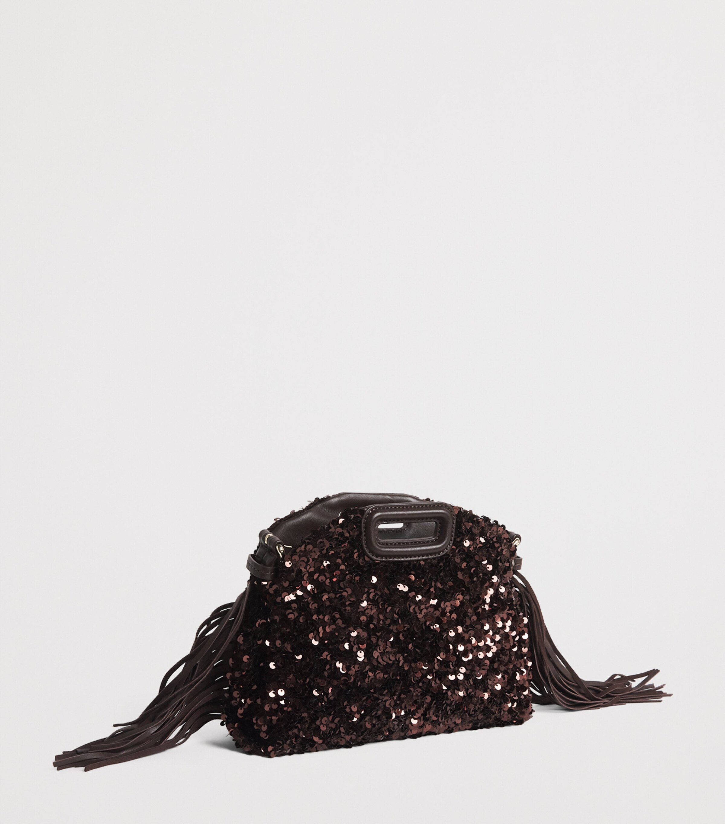 Mini Sequin Miss M Shoulder Bag BROWN Image 3