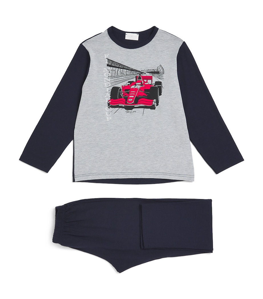 Story Loris Micromodal F1 Print Pyjama Set (3-14 Years) Grigio Melange Image 1