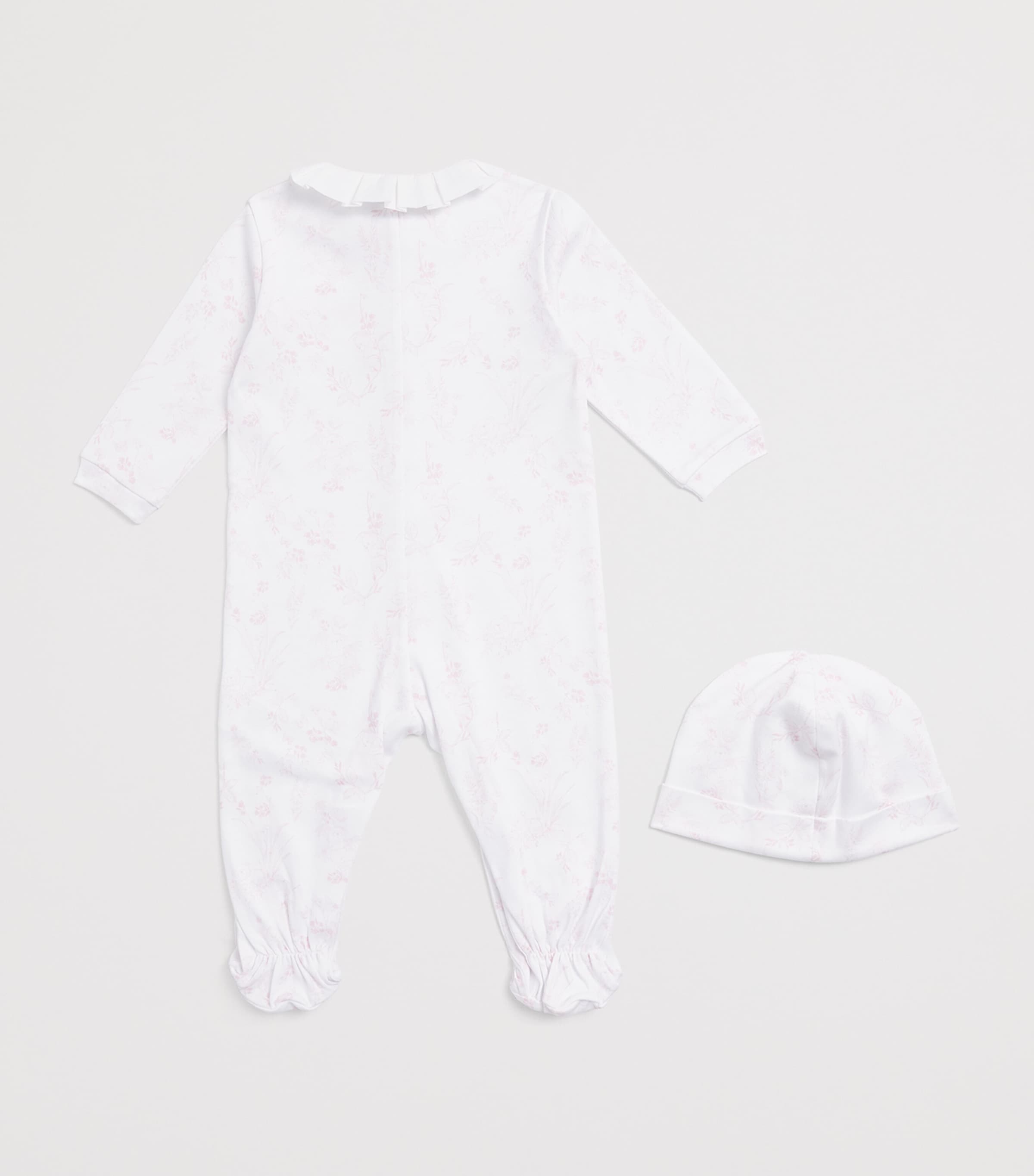 Givenchy Kids Organic Cotton All-In-One and Hat Set (6-18 Months) Pink Image 2