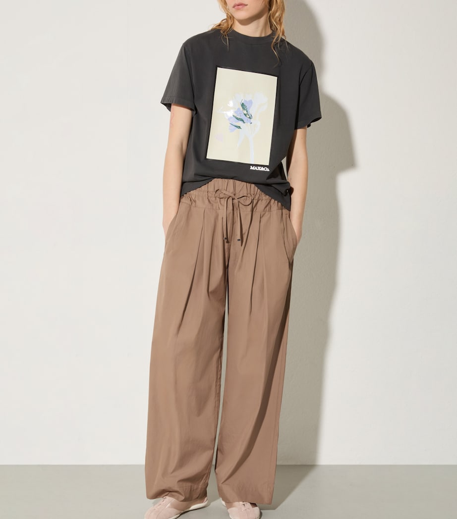 MAX&Co. Womens Cotton Drawstring Trousers Turtledove Image 5