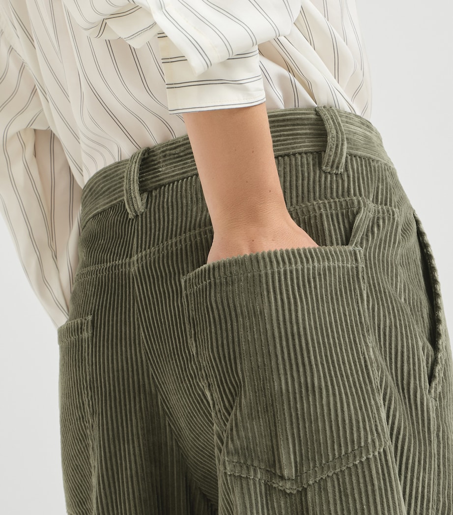 Brunello Cucinelli Womens Cotton Corduroy Tailored Trousers Image 6
