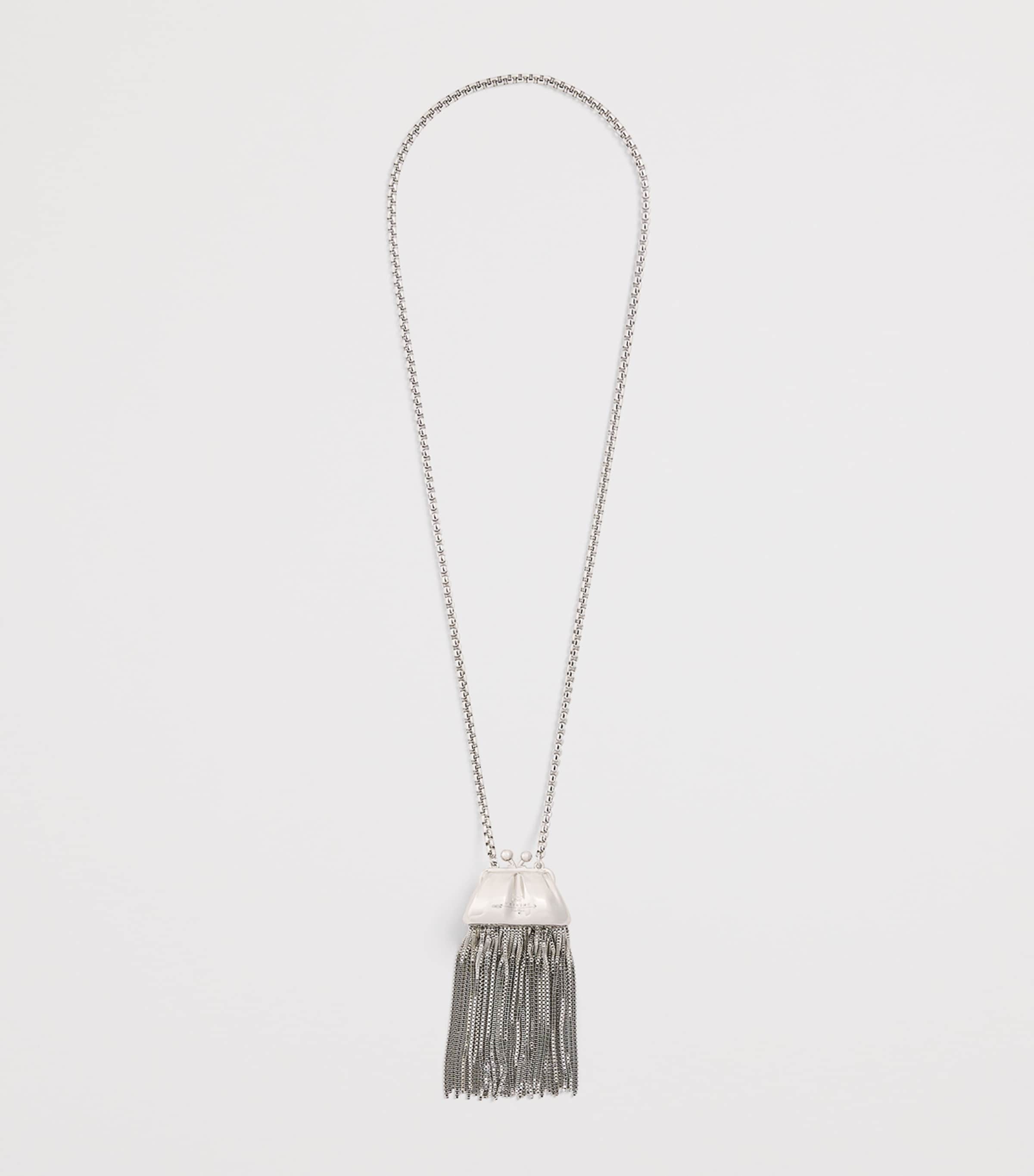 Weekend Max Mara Pasticcino Bag Pendant Necklace In Gray