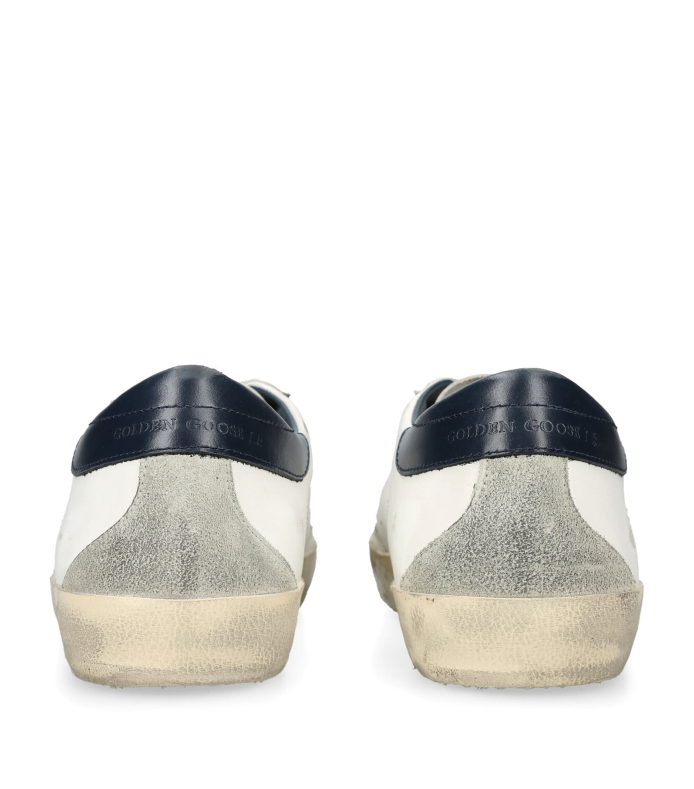 Leather Superstar Classic Sneakers WHITE/NAVY Image 2