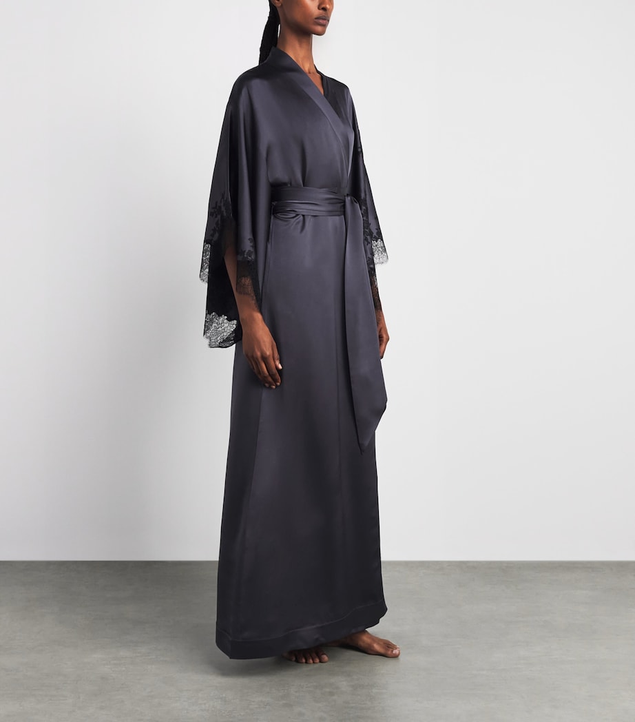 Carine Gilson Womens Silk Long Cérès Robe Noixdegalles Image 4