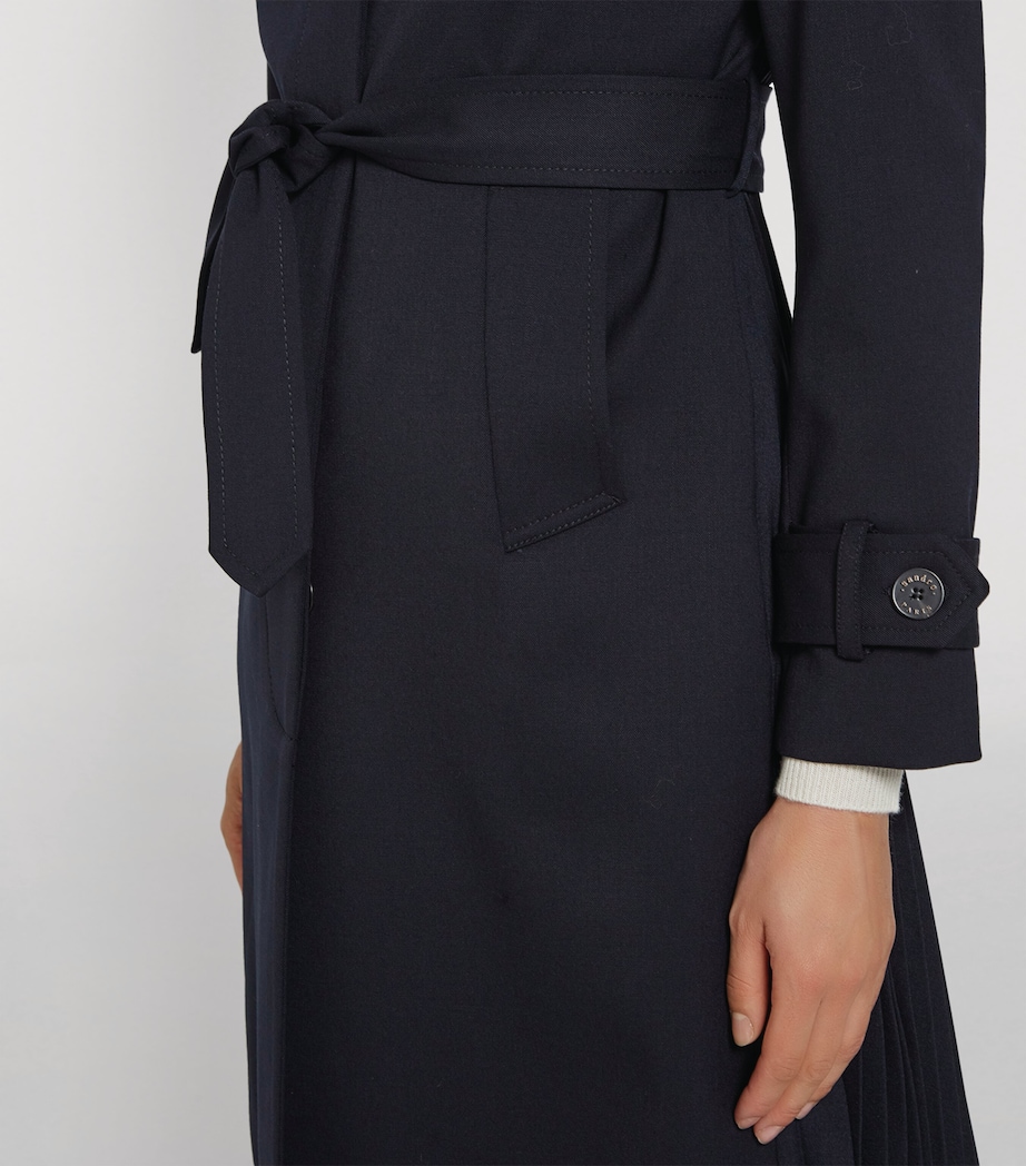 Pleated Trench Coat MARINE Image 11