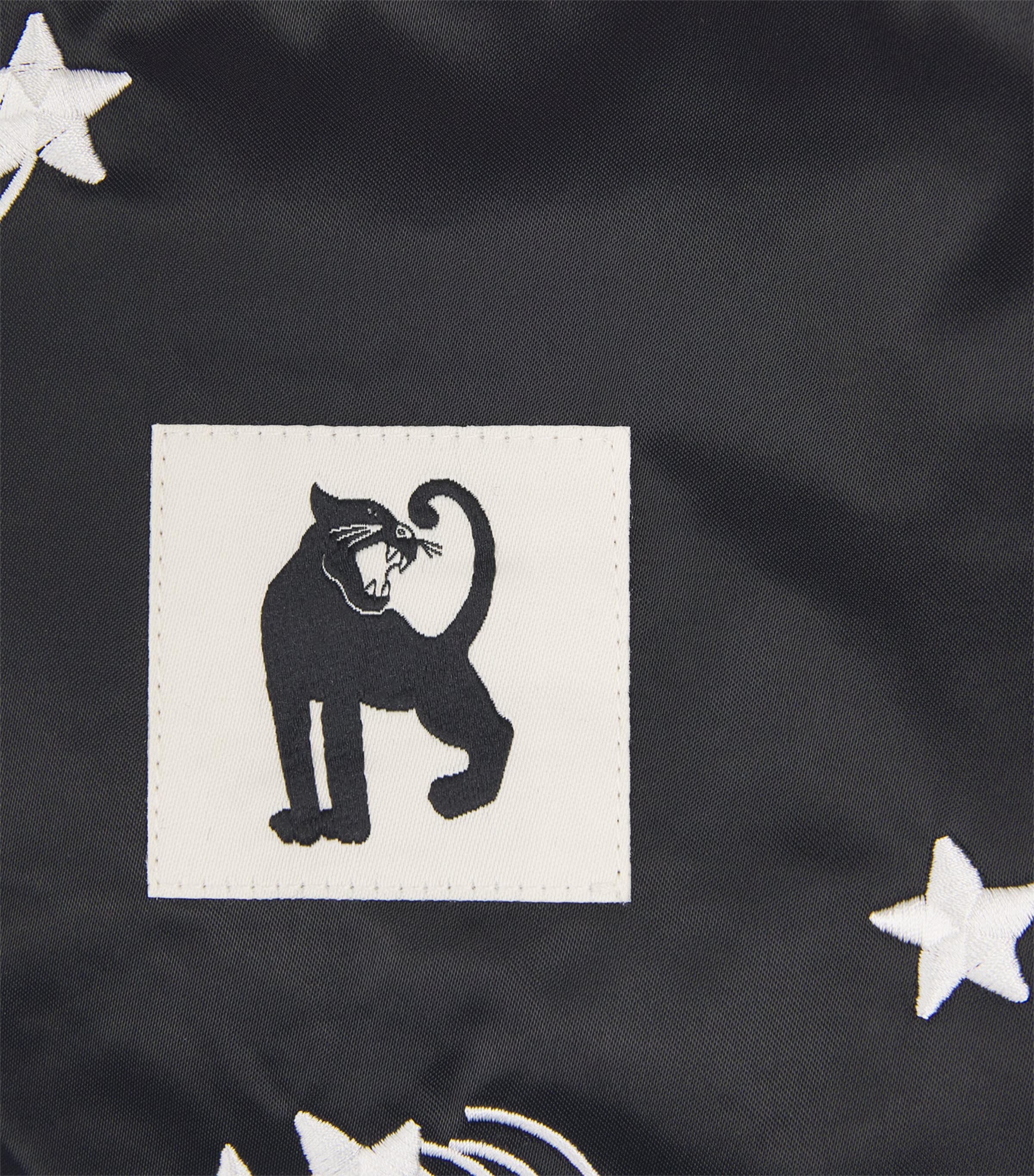 Mini Rodini Satin Alien Baseball Jacket (3-11 Years) Black Image 3