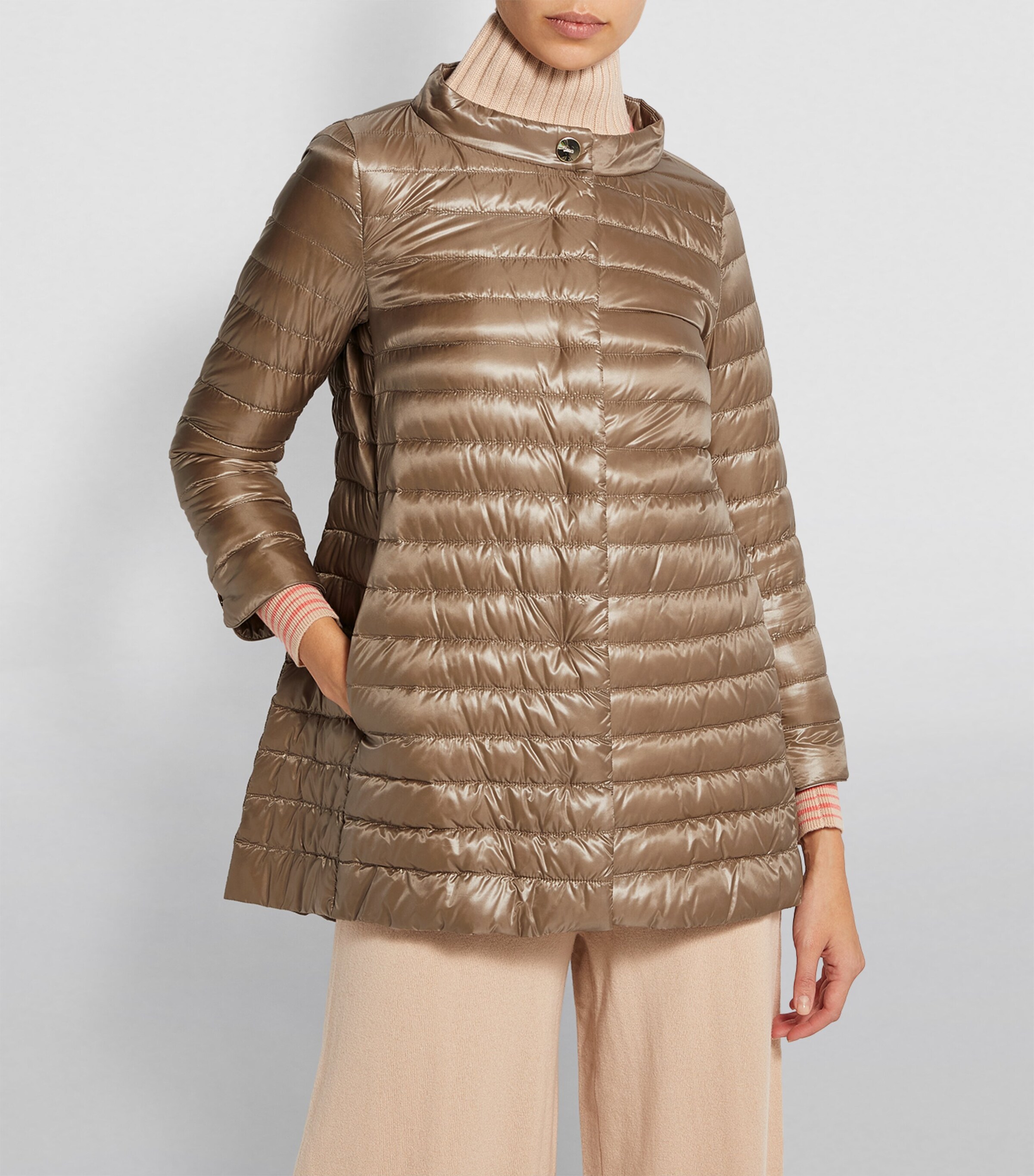 Herno Grey Quilted Rossella Coat | Harrods US