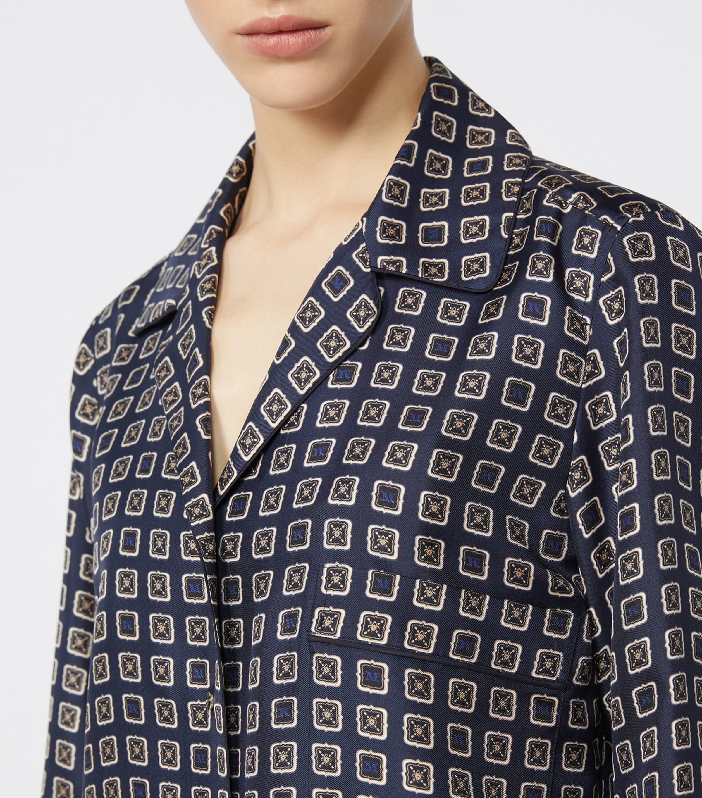 Silk Printed Shirt ULTRAMARINE Image 6