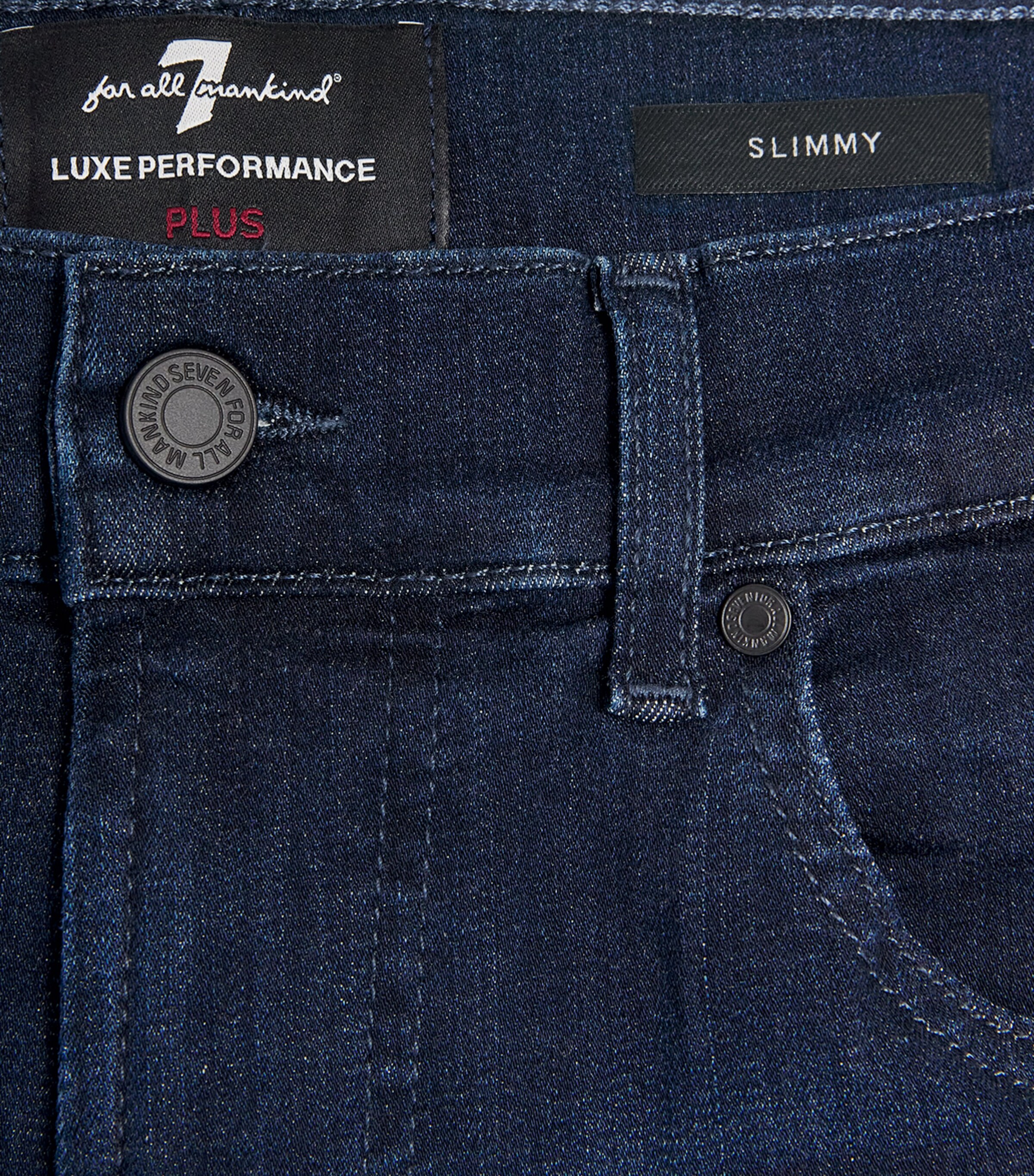 7 For All Mankind Mens Slimmy Lux Performance Plus Jeans Deep Blue Image 6