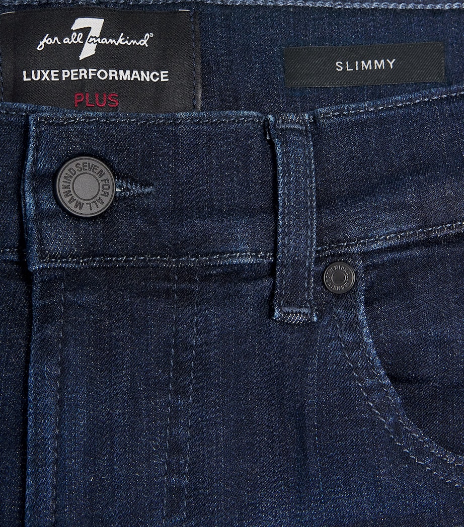 7 For All Mankind Mens Slimmy Lux Performance Plus Jeans Deep Blue Image 6