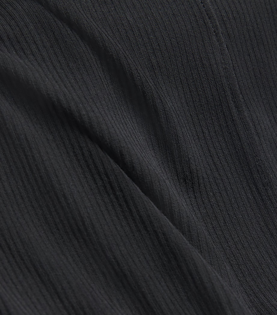 Ribbed Long-Sleeve T-Shirt BLACK Image 5