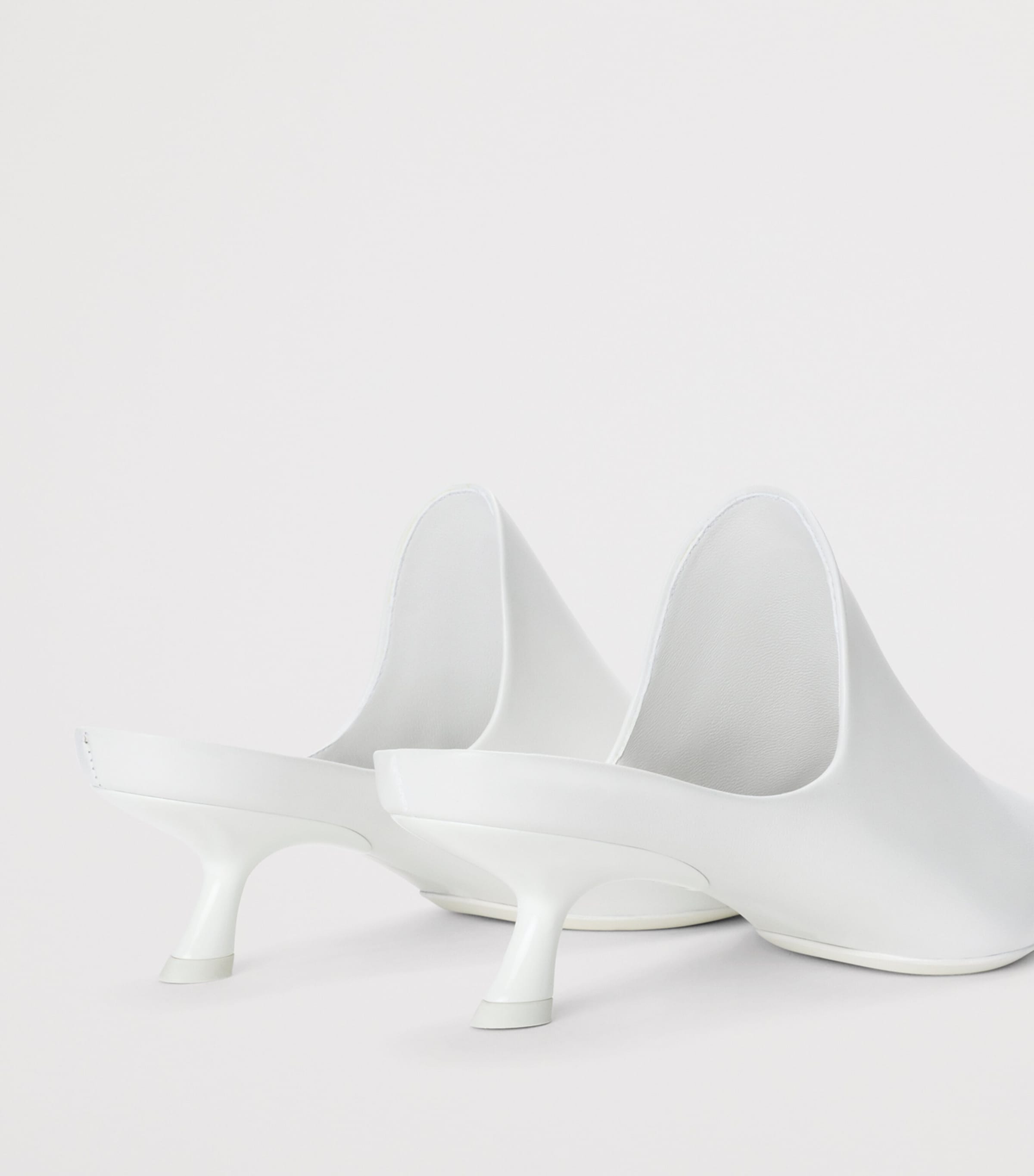 LOEWE Lambskin Emily Heeled Mules 45 Optic White Image 5