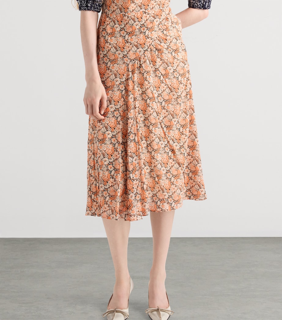 Silk-Blend Georgette Midi Dress F0075 Image 6